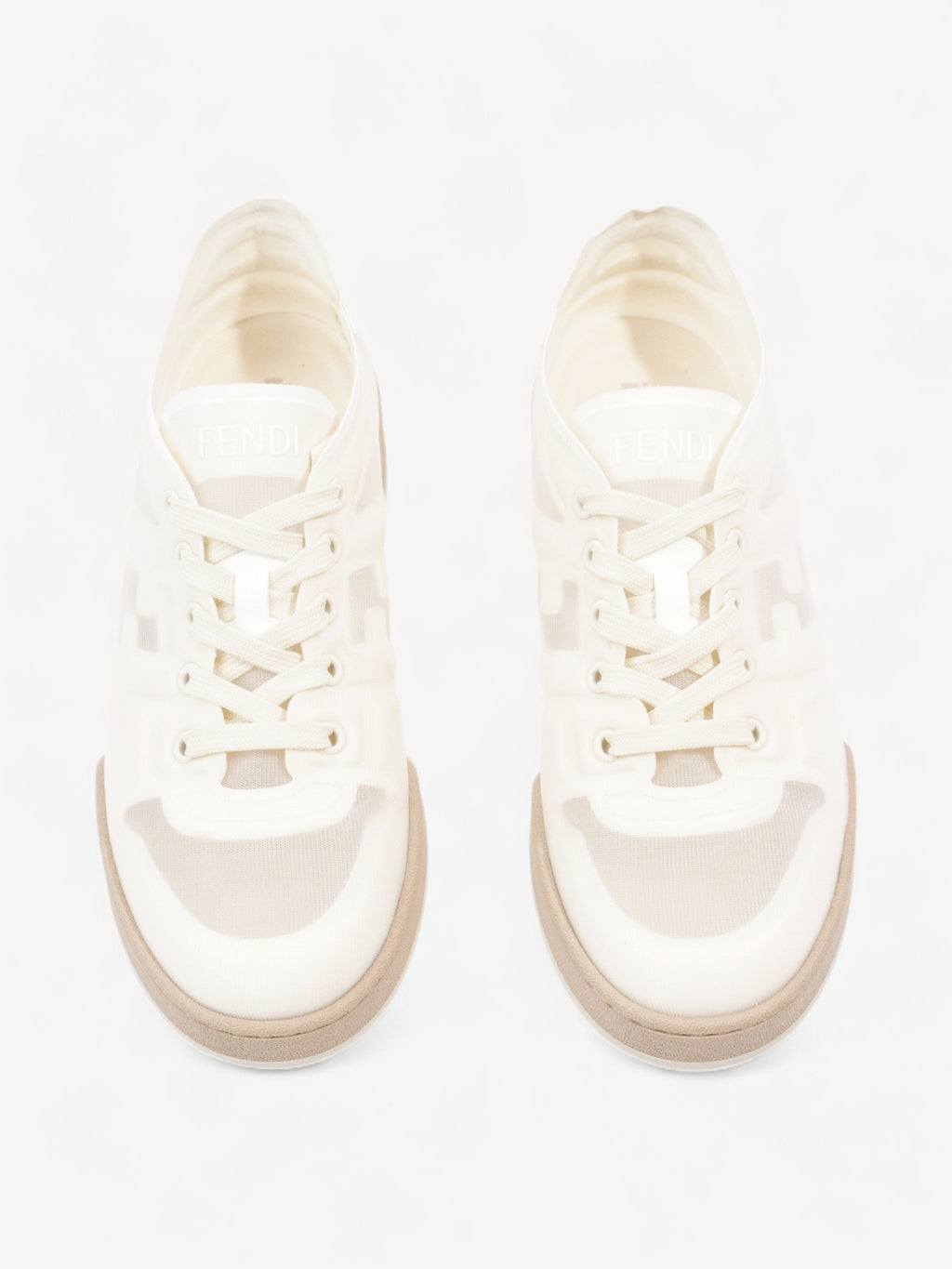 Fendi Low Top Sneaker White Mesh EU 38.5 UK 5.5