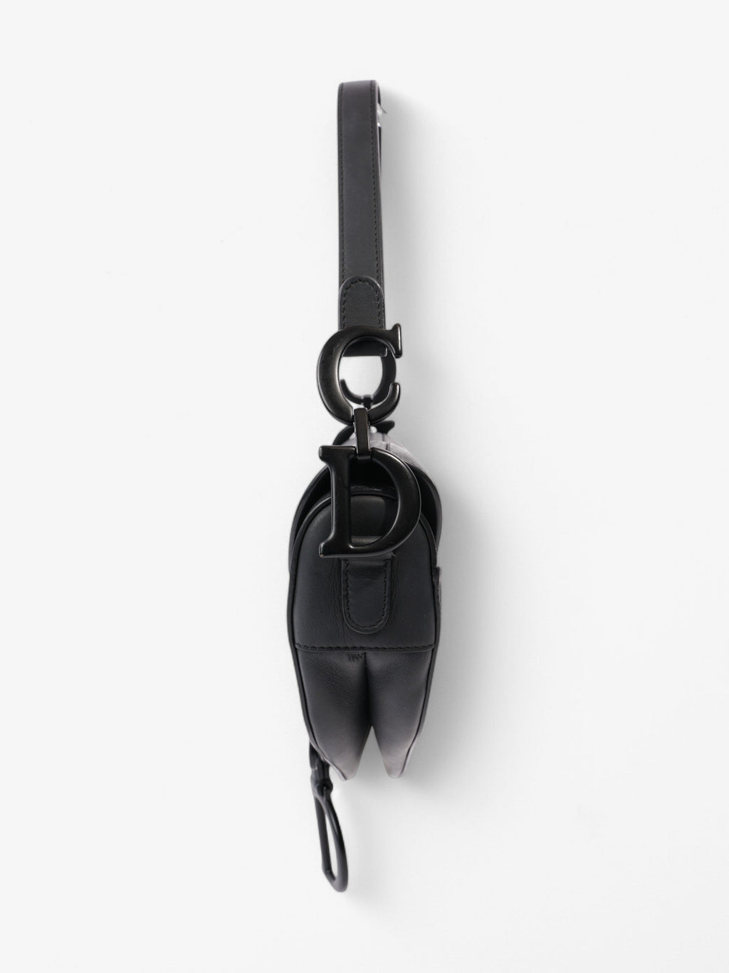 Christian Dior Saddle Bag Black Leather