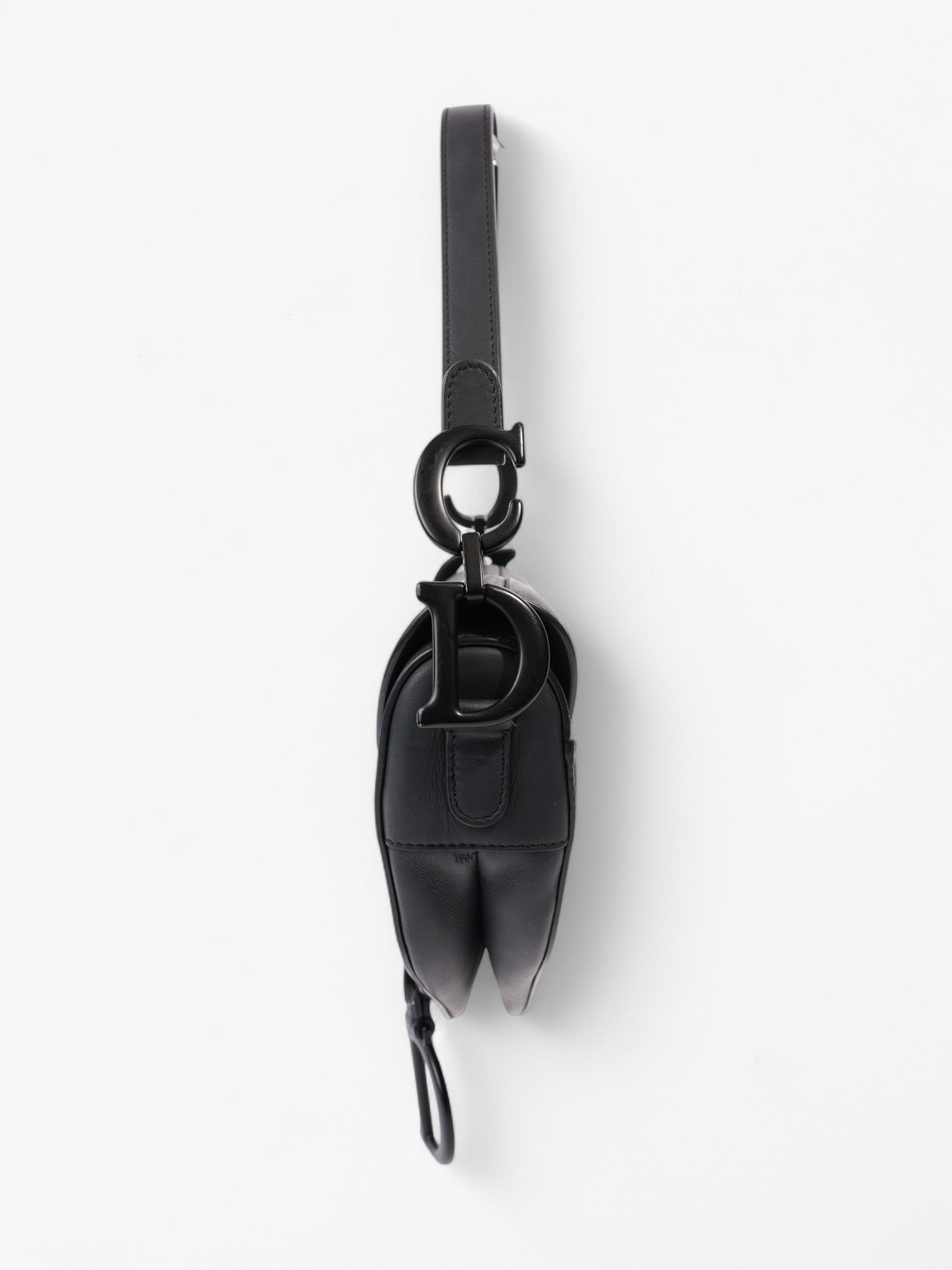 Christian Dior Saddle Bag Black Leather