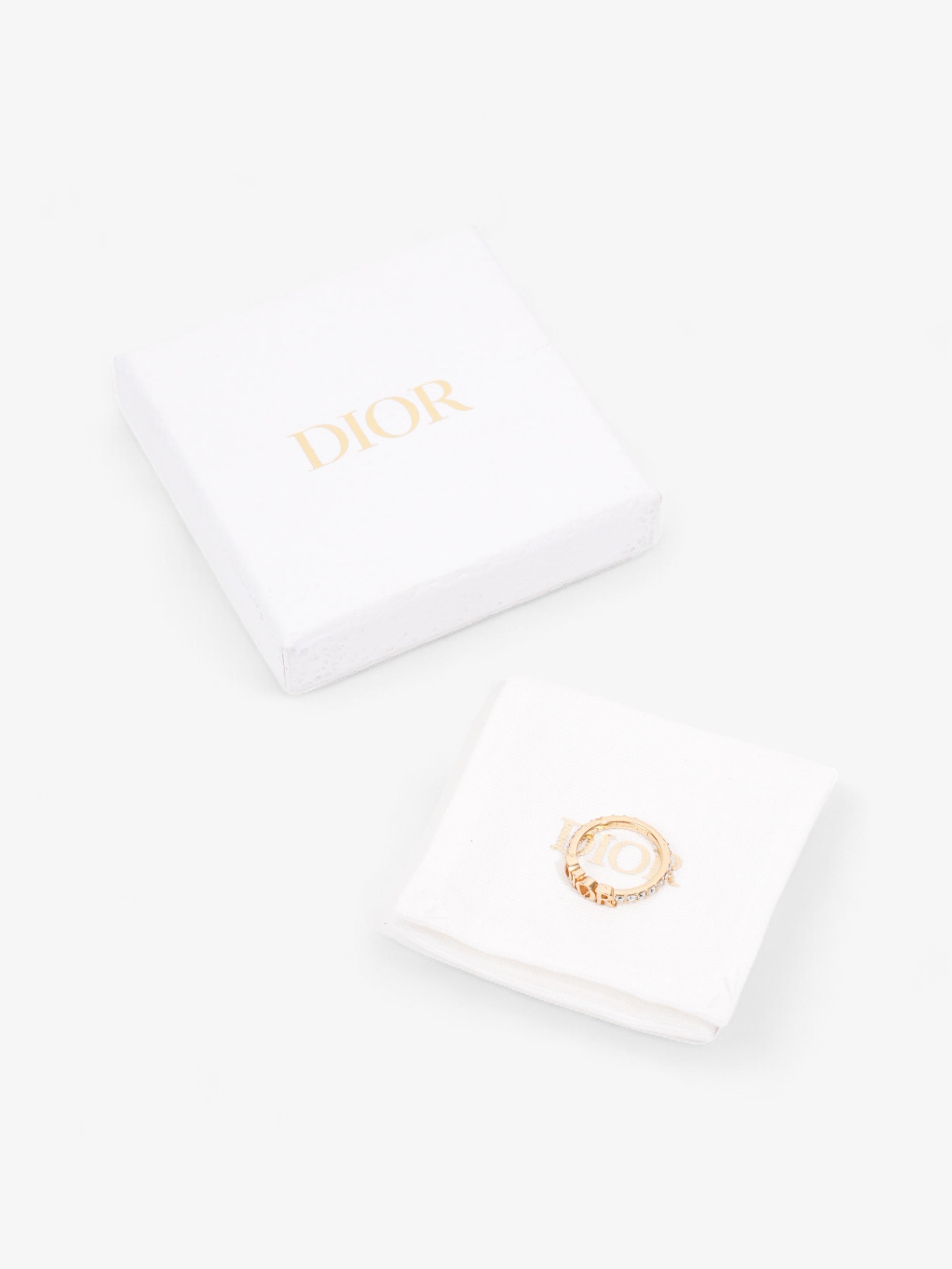 Christian Dior Dio(r)evolution Ring Gold / White Base Metal Large
