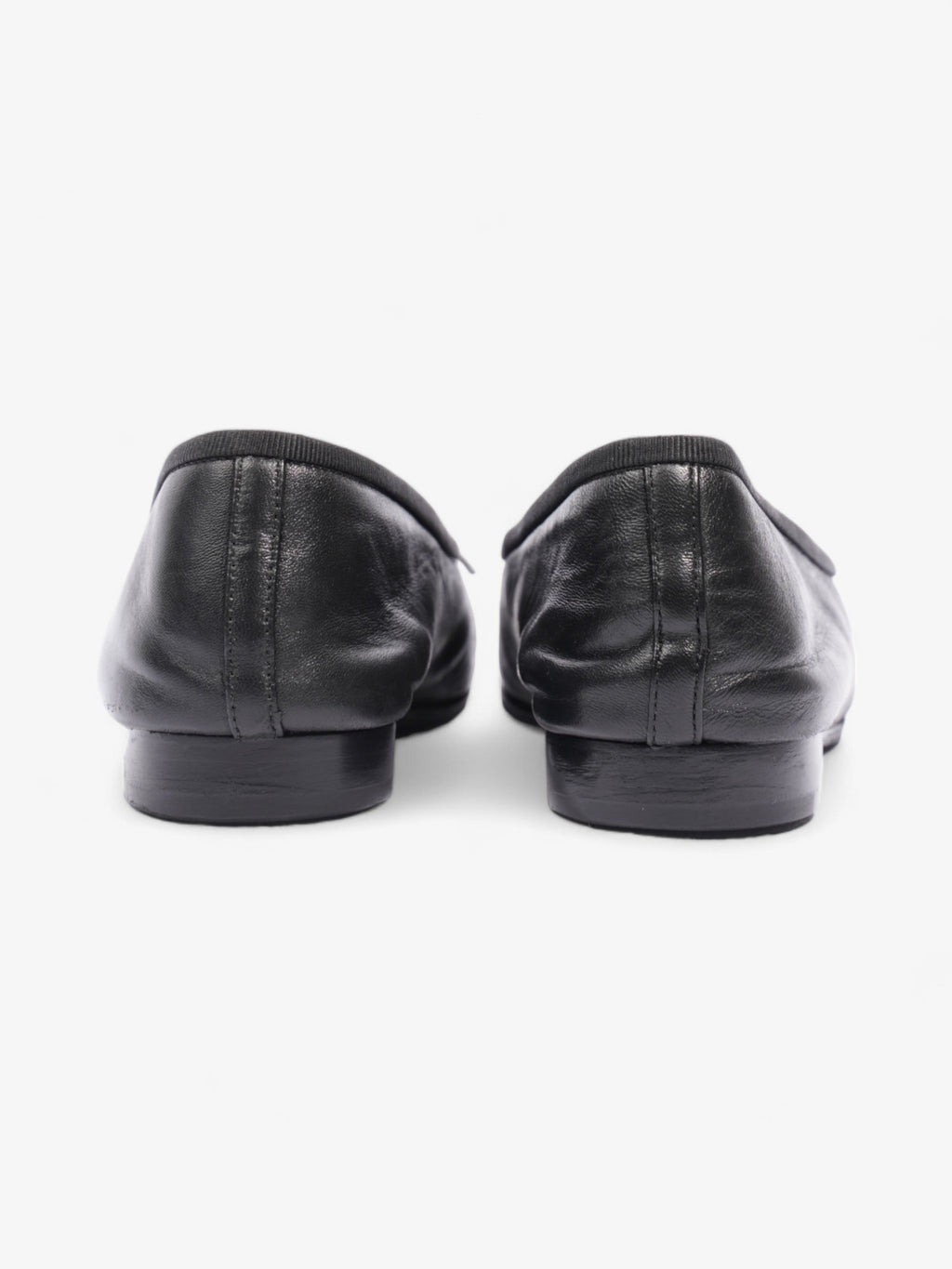 Chanel CC Ballerina Pumps Black Leather EU 37.5 UK 4.5