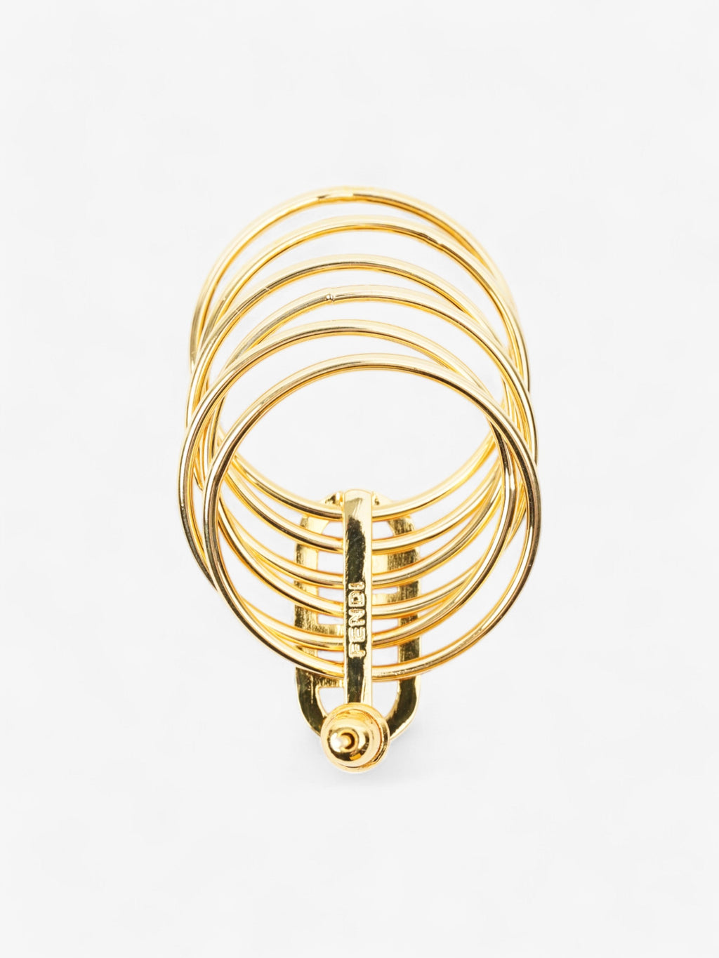 Fendi FF Six Hoop Gold / White Base Metal