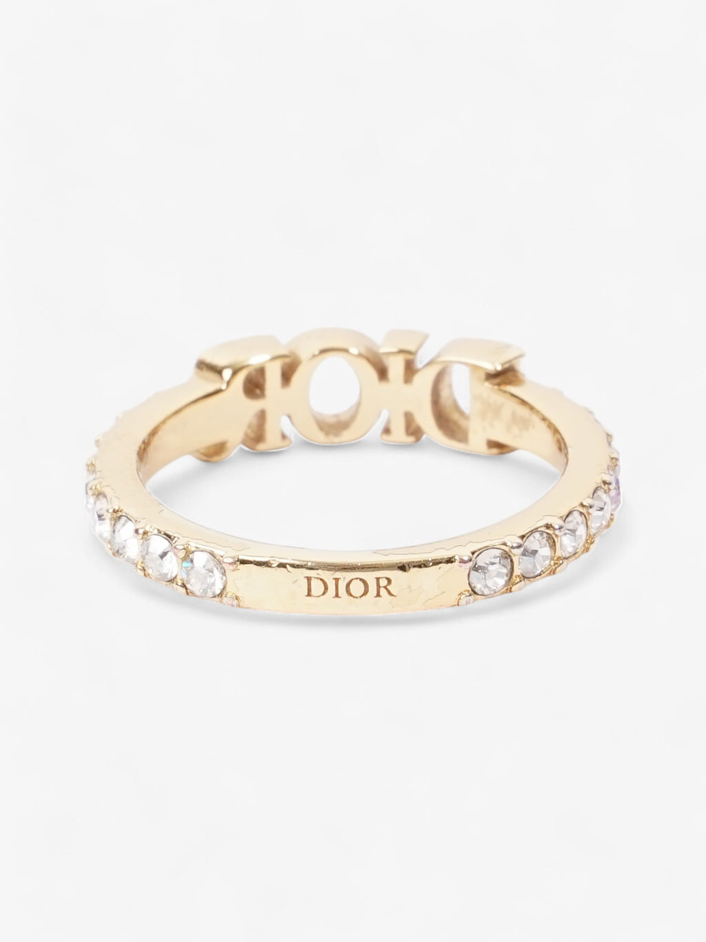 Christian Dior Dio(r)evolution Ring Gold / White Base Metal Large (Circumference - 55mm)