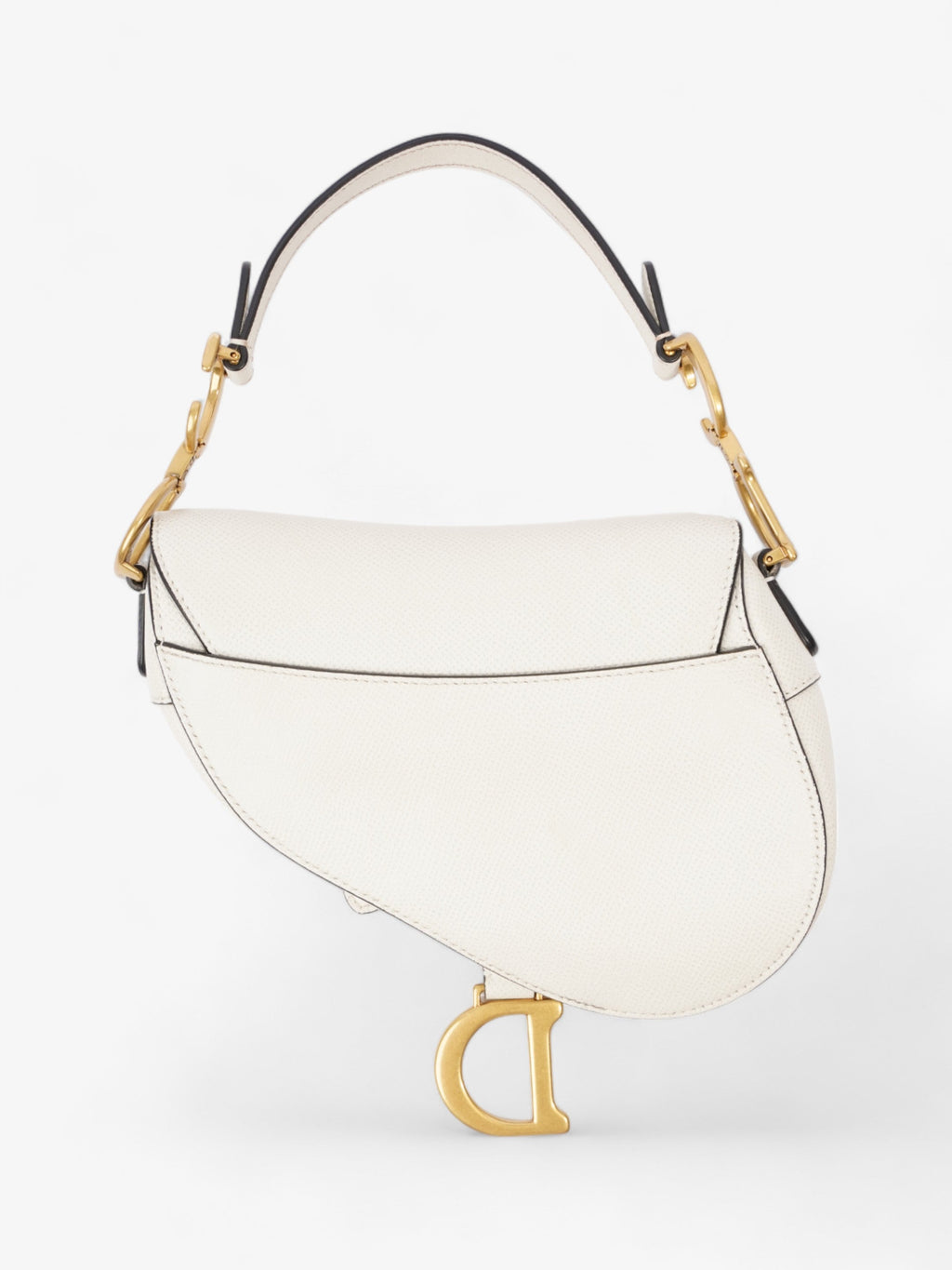 Christian Dior Saddle Bag White Calfskin Leather Mini