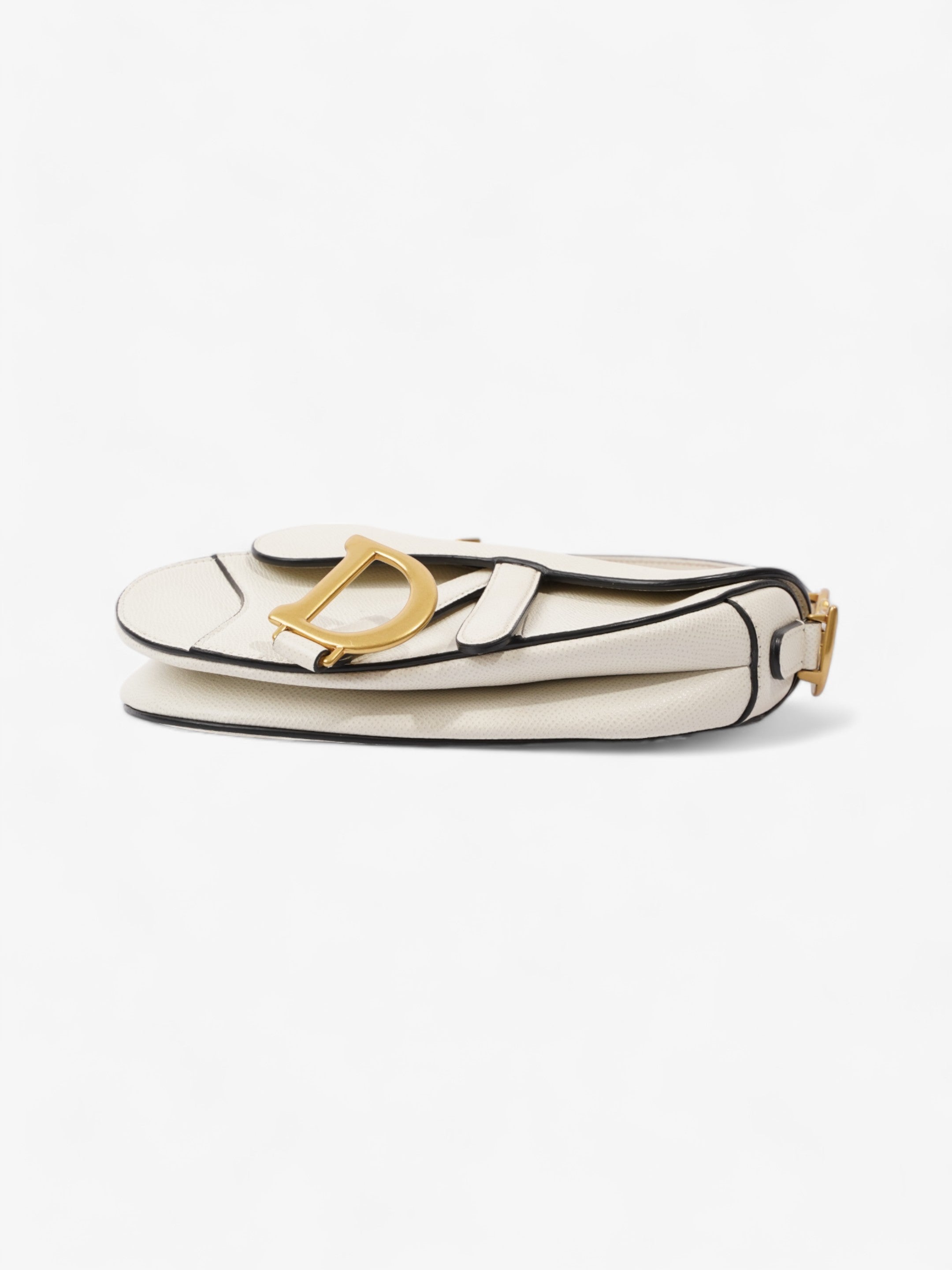 Christian Dior Saddle Bag White Calfskin Leather Mini