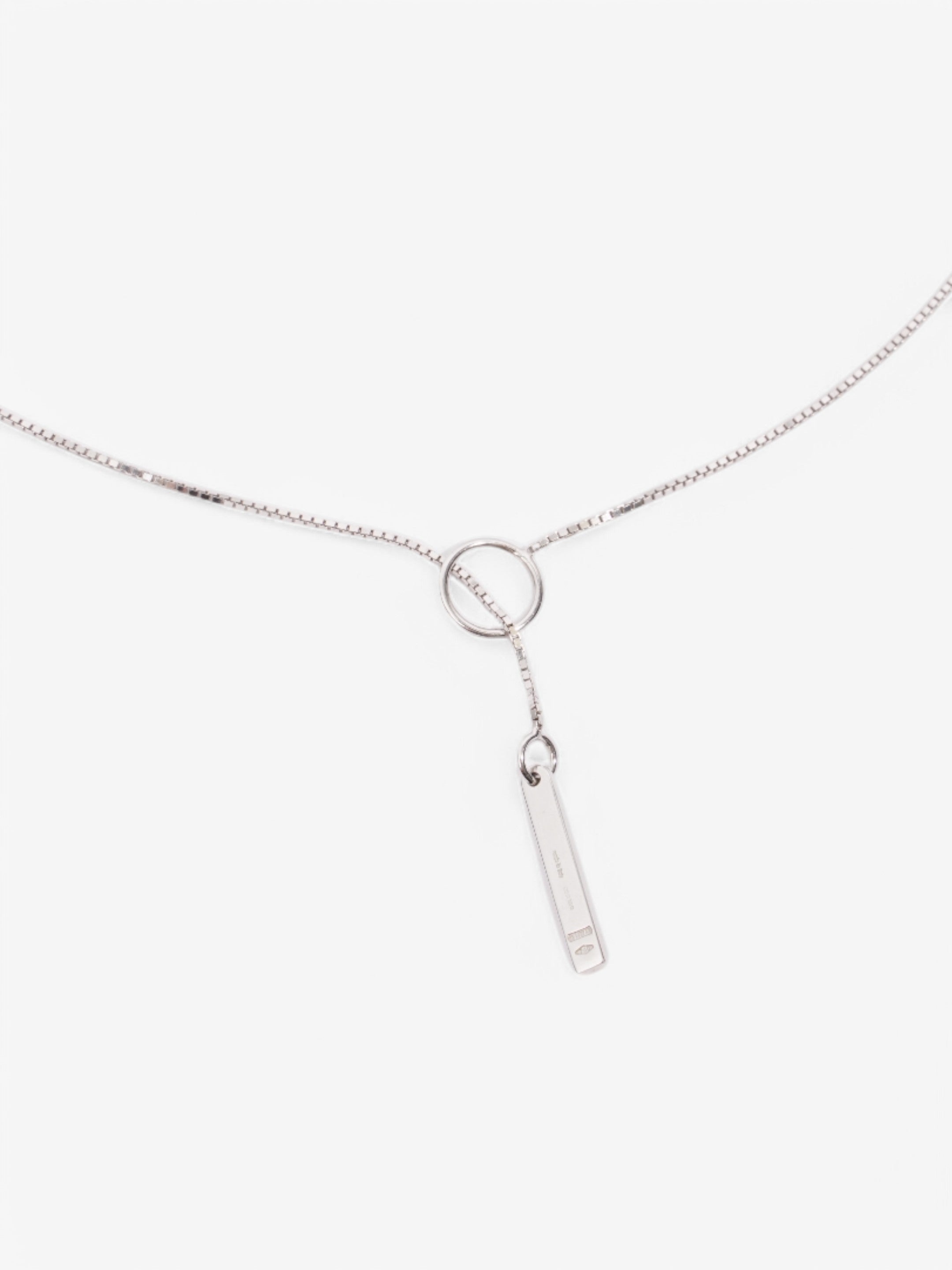 Gucci Trademark Loop Necklace White Gold White Gold