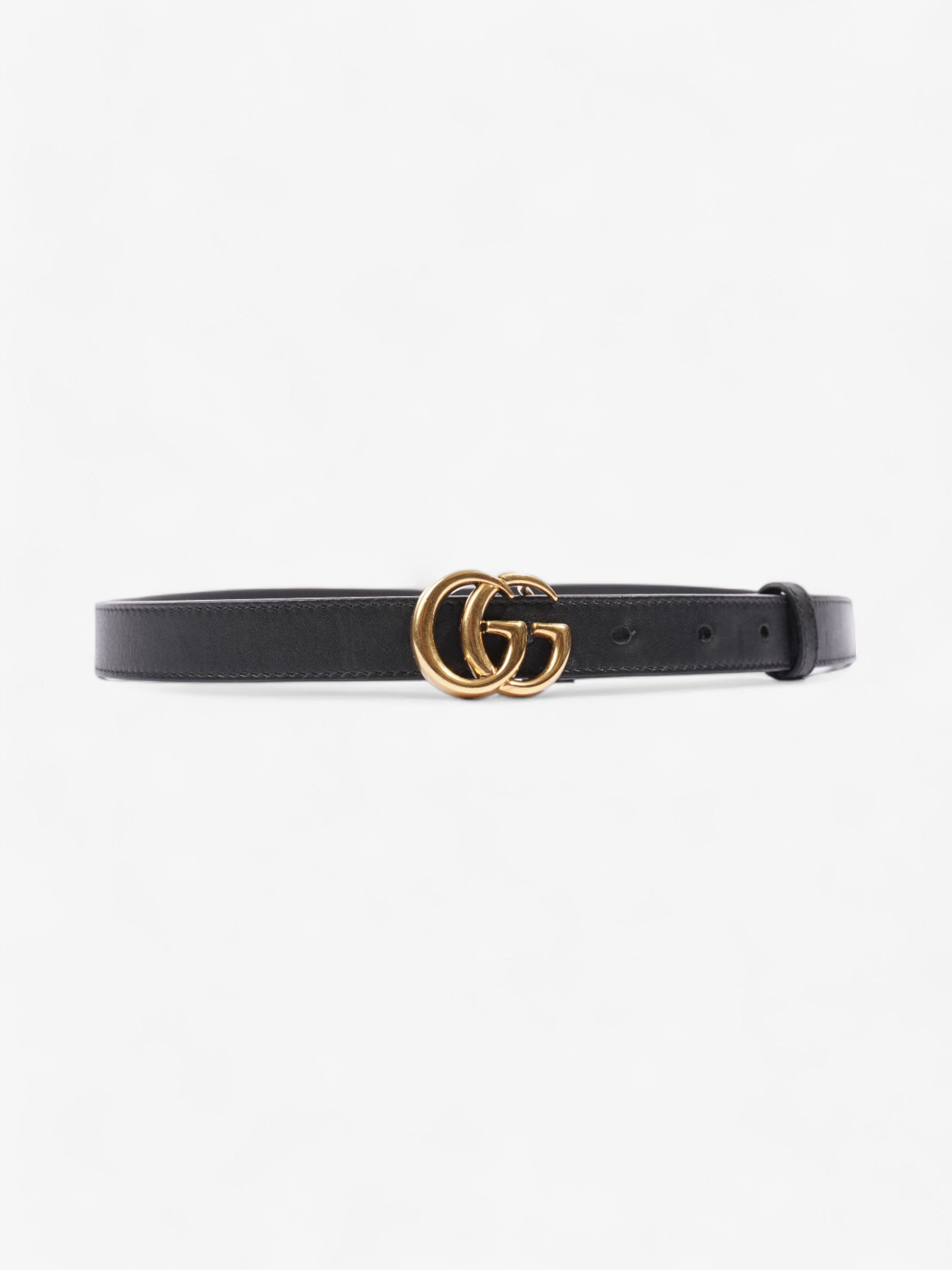 Gucci Marmont Thin Belt Black Leather 80cm / 32"