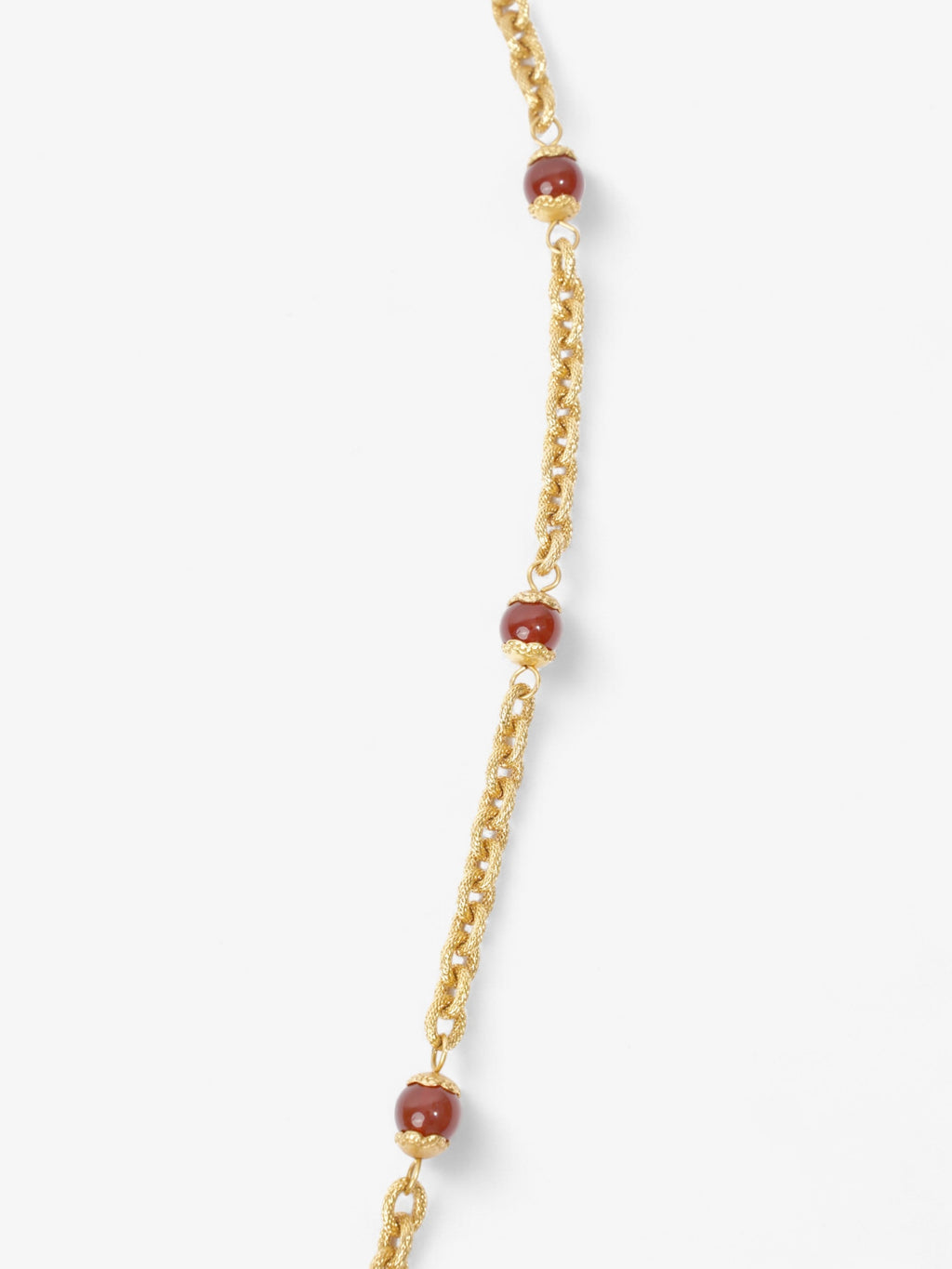 Chanel CC Pendant Chain Gold / Burgundy Base Metal