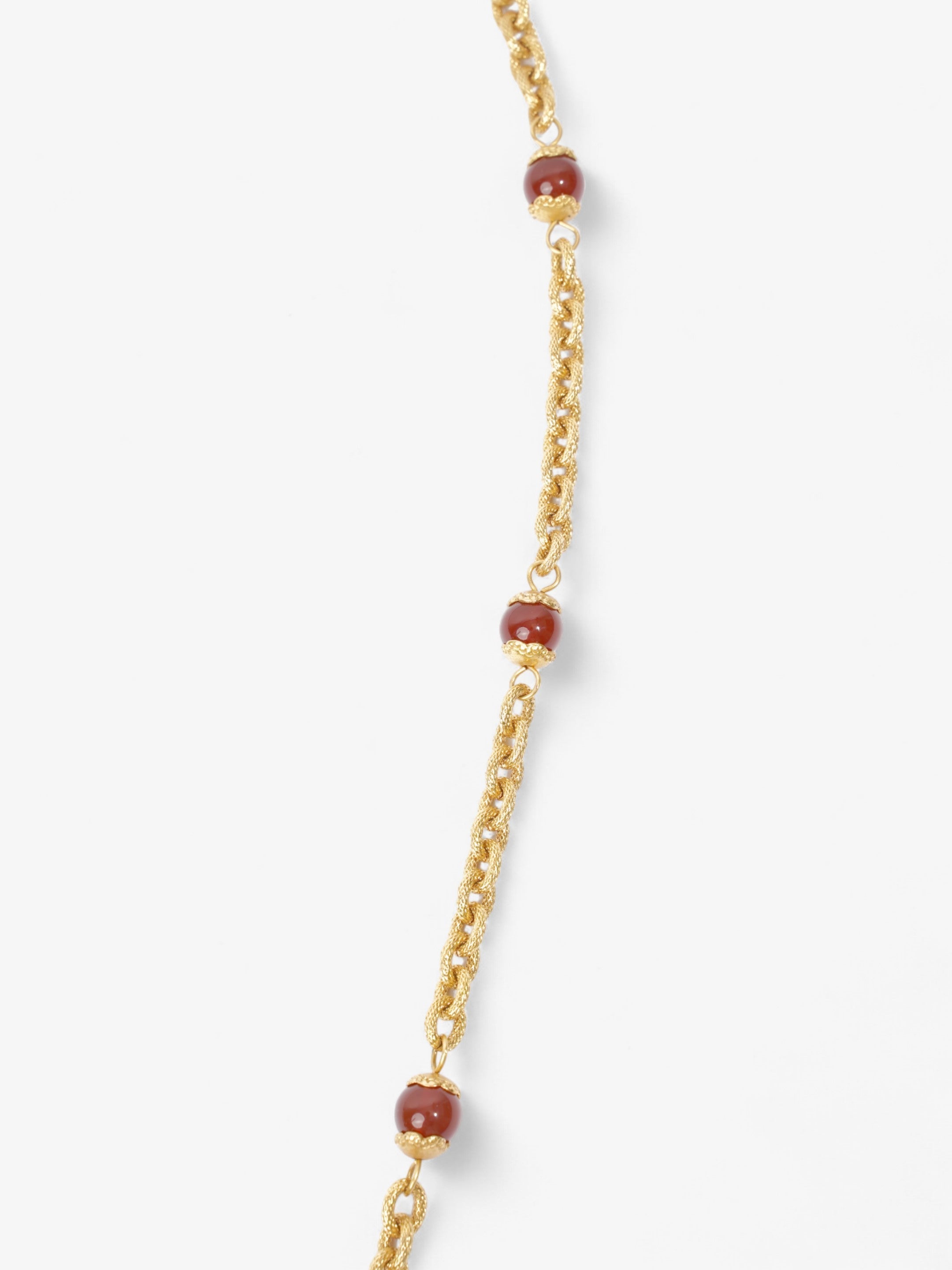 Chanel CC Pendant Chain Gold / Burgundy Base Metal