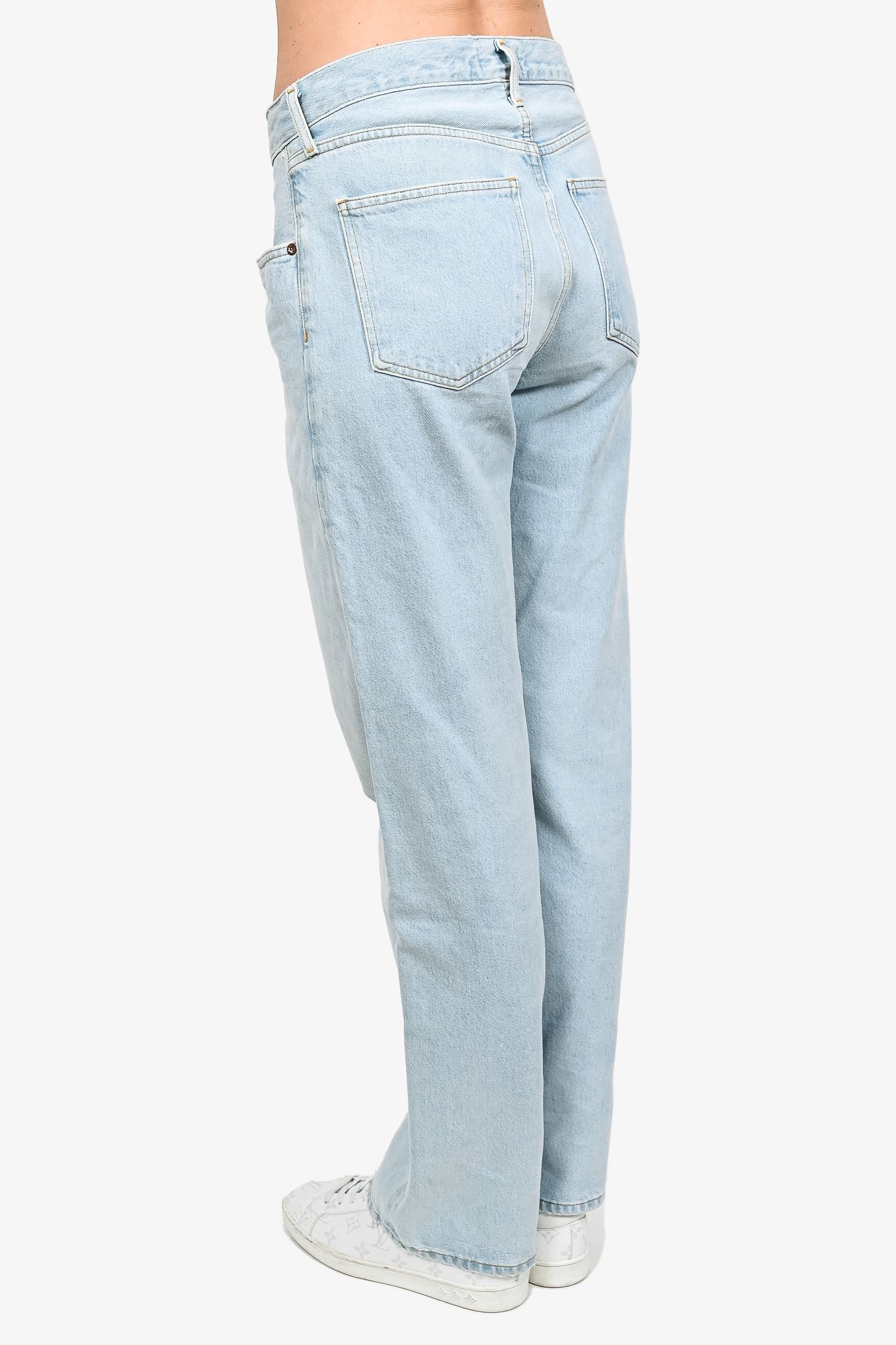 Agolde Light Wash Denim Wide Leg 'Fusion' Jeans Size 25