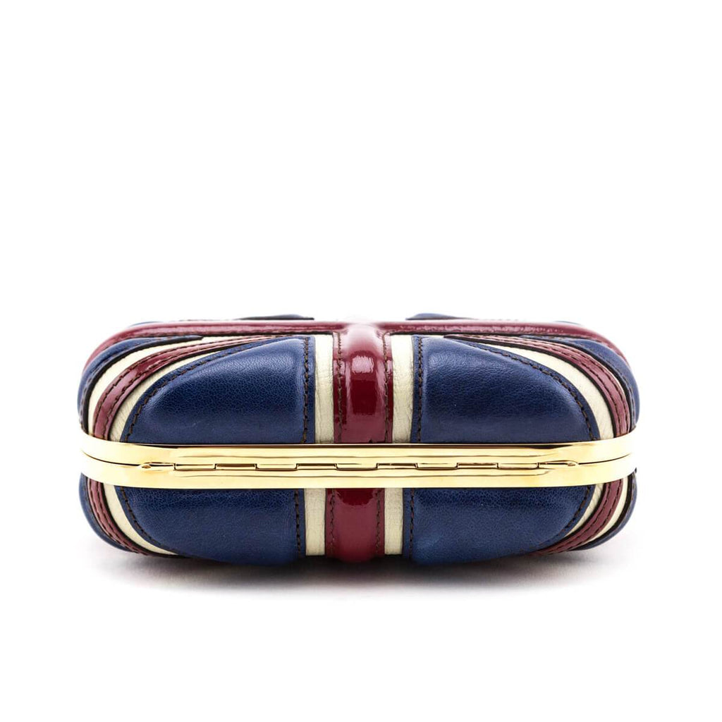 Alexander McQueen Calfskin Britannia Skull Box Clutch