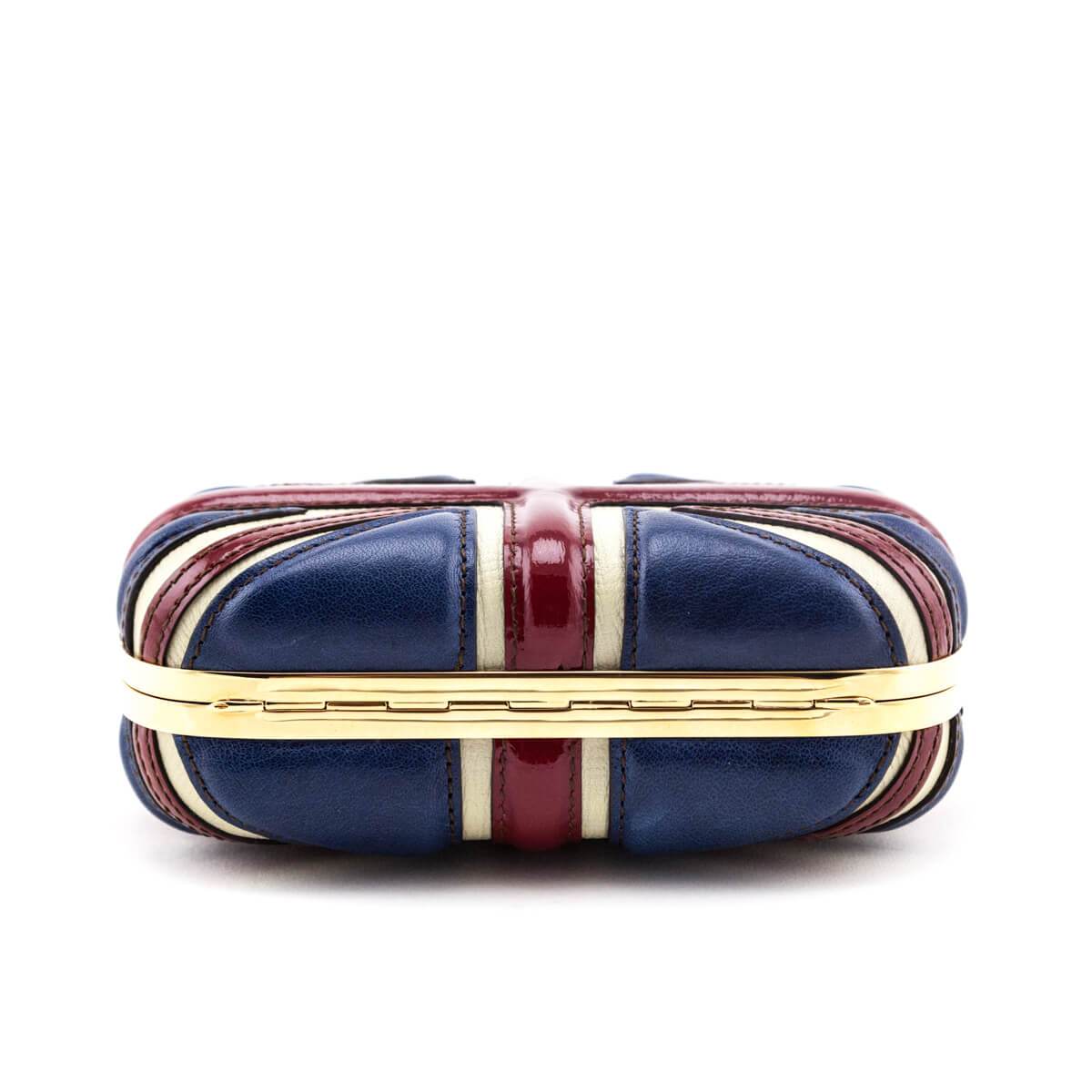 Alexander McQueen Calfskin Britannia Skull Box Clutch