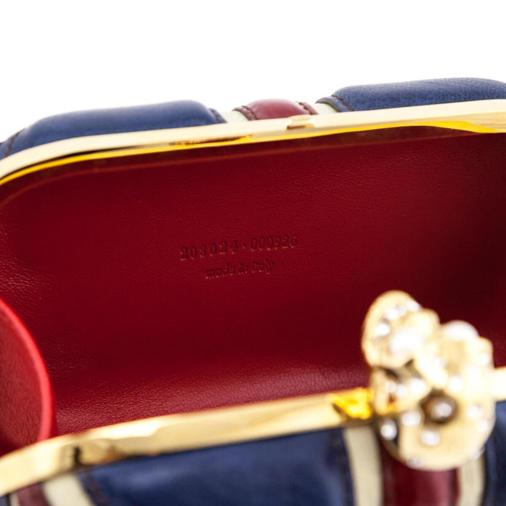 Alexander McQueen Calfskin Britannia Skull Box Clutch