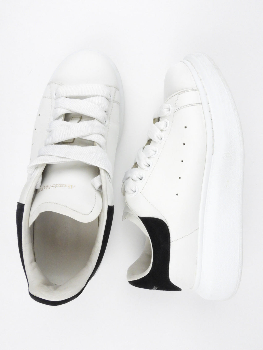 Alexander McQueen White Calf Leather Sneakers - 37.5