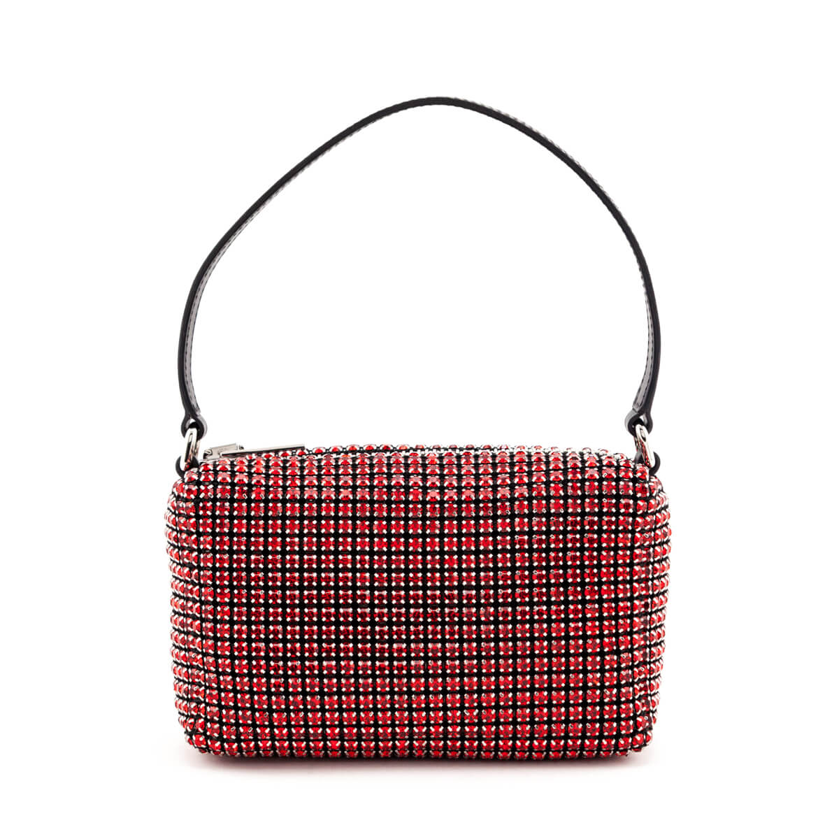 Alexander Wang Red Mesh Crystal Rhinestone Mini Heiress Pouch