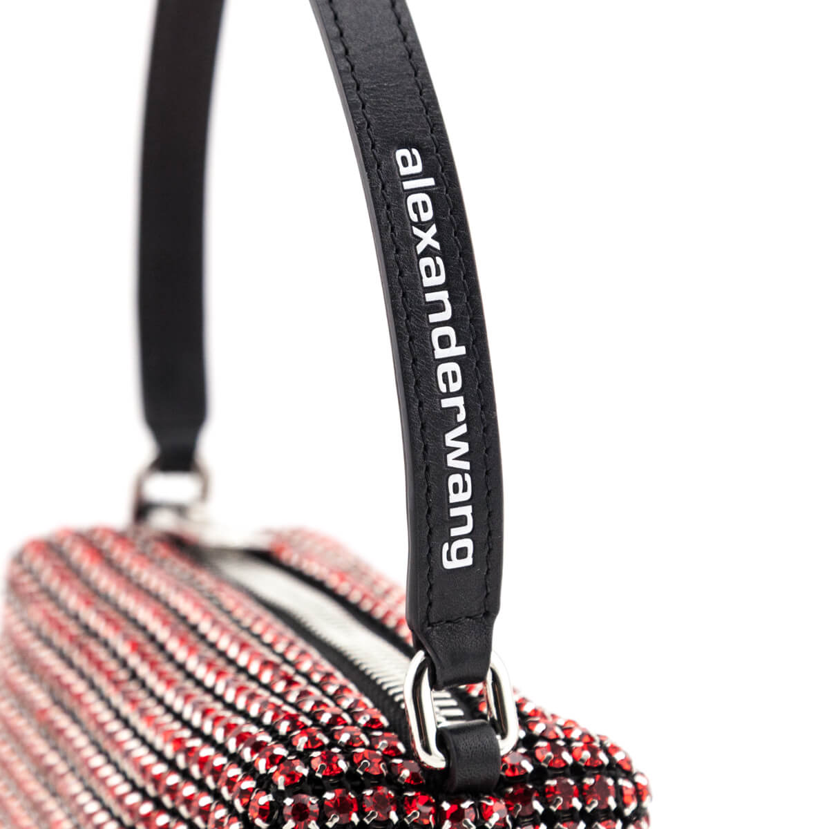 Alexander Wang Red Mesh Crystal Rhinestone Mini Heiress Pouch
