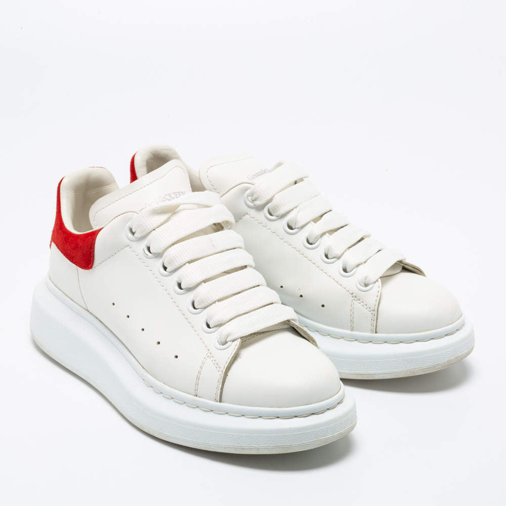 ALEXANDER MCQUEEN CALFSKIN LEATHER OVERSIZED SNEAKERS