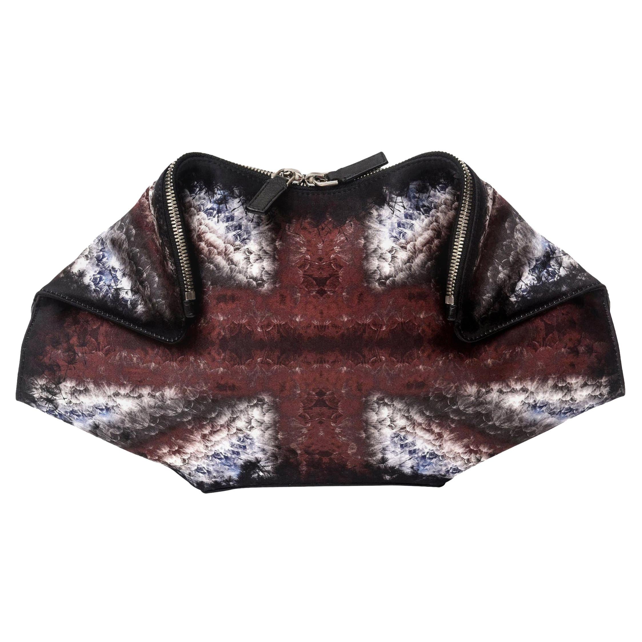 ALEXANDER MCQUEEN SILK SATIN DE MANTA CLUTCH