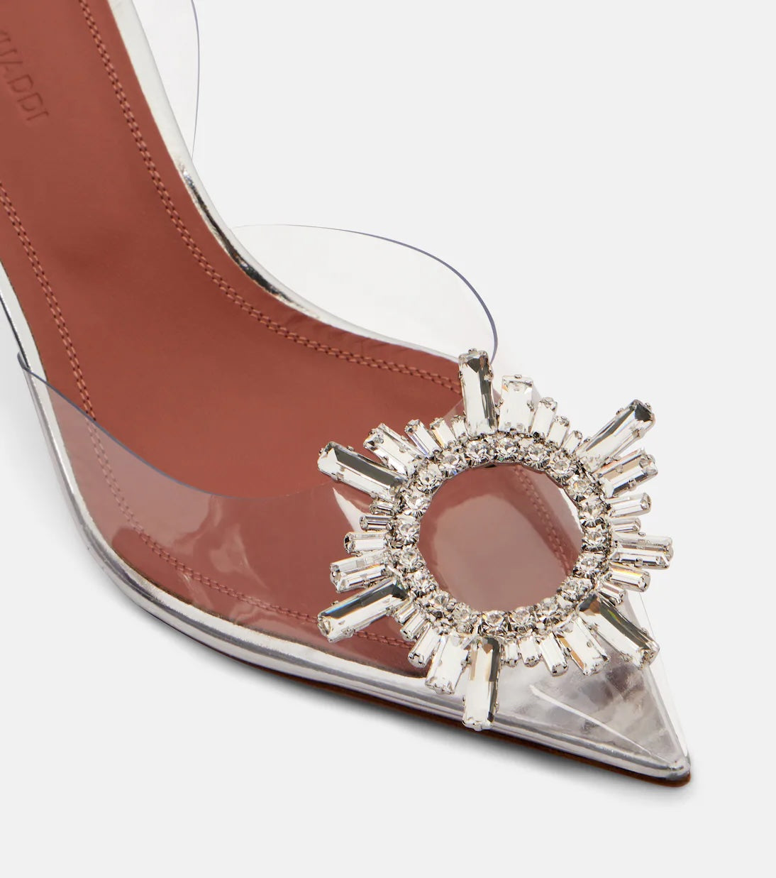 AMINA MUADDI BEGUM EMBELLISHED PVC SLINGBACK PUMPS