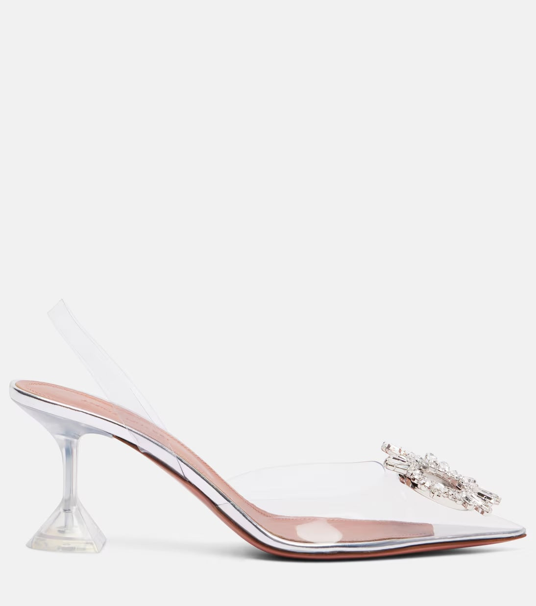 AMINA MUADDI BEGUM EMBELLISHED PVC SLINGBACK PUMPS