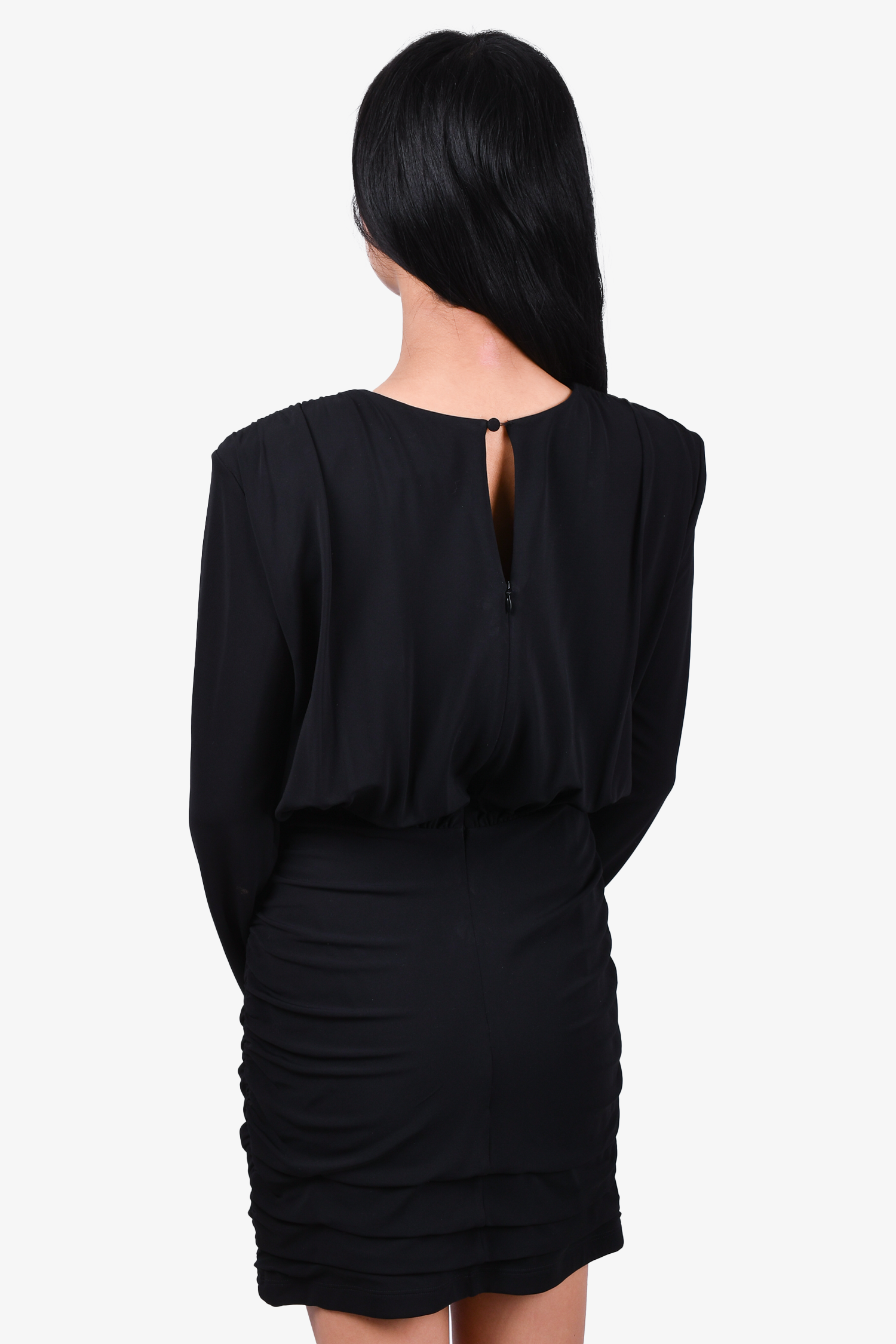 Anine Bing Black Plunge Neckline Mini Dress Size S