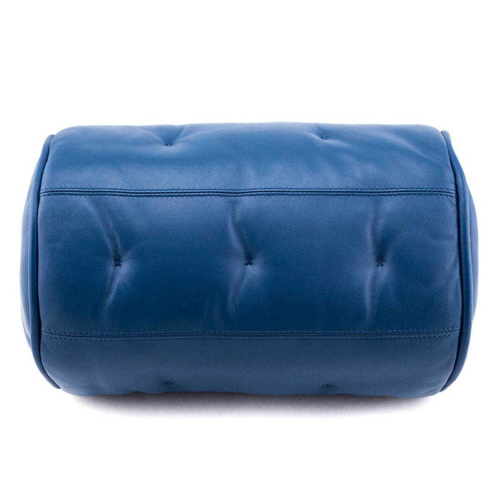 Anya Hindmarch Blue Leather Chubby Barrel Crossbody