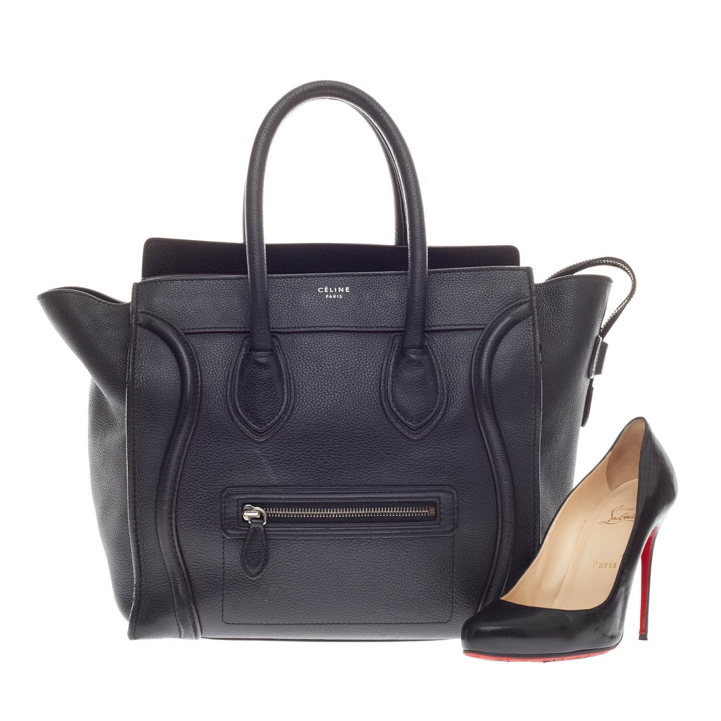 Luggage Handbag Grainy Leather Mini