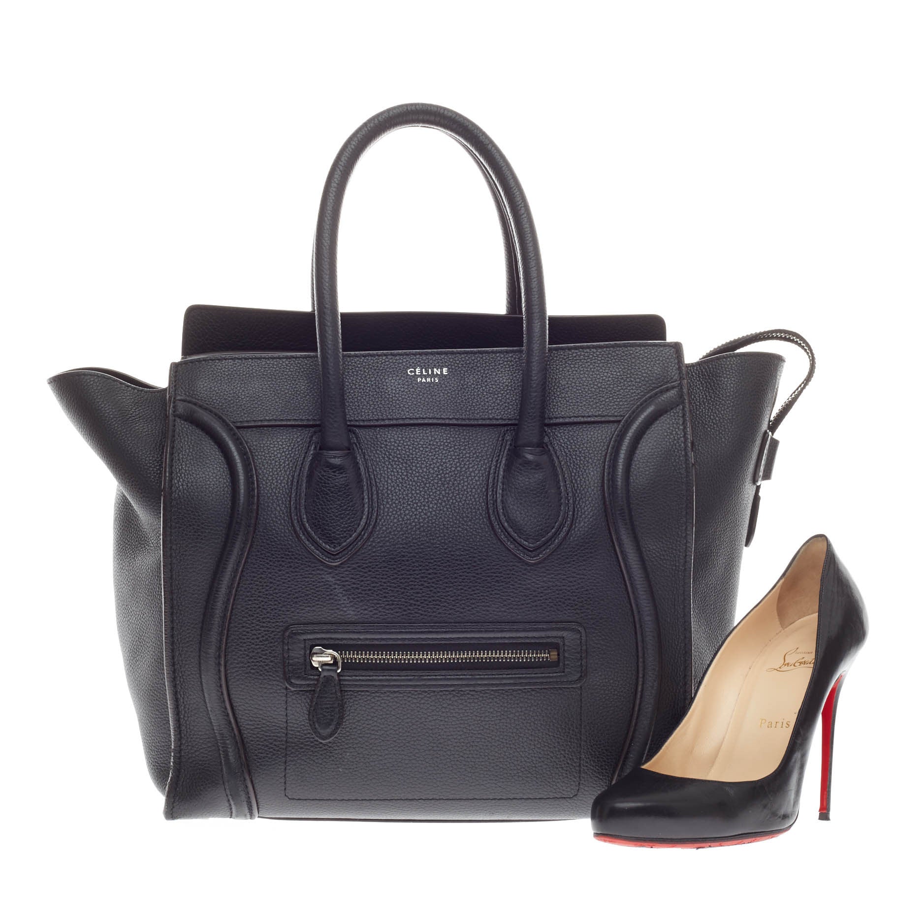 Luggage Handbag Grainy Leather Mini