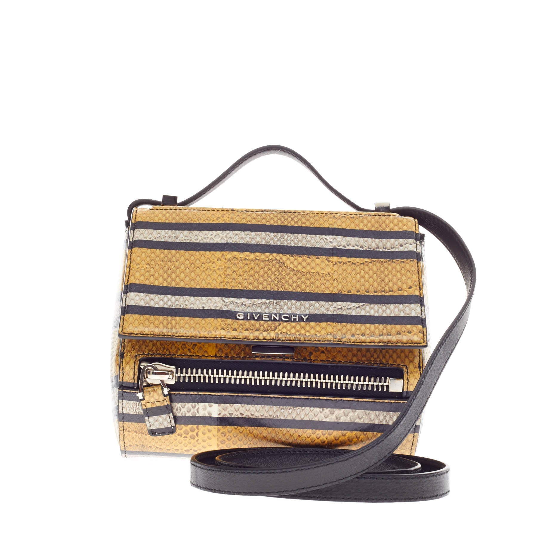 Pandora Box Handbag Python Mini
