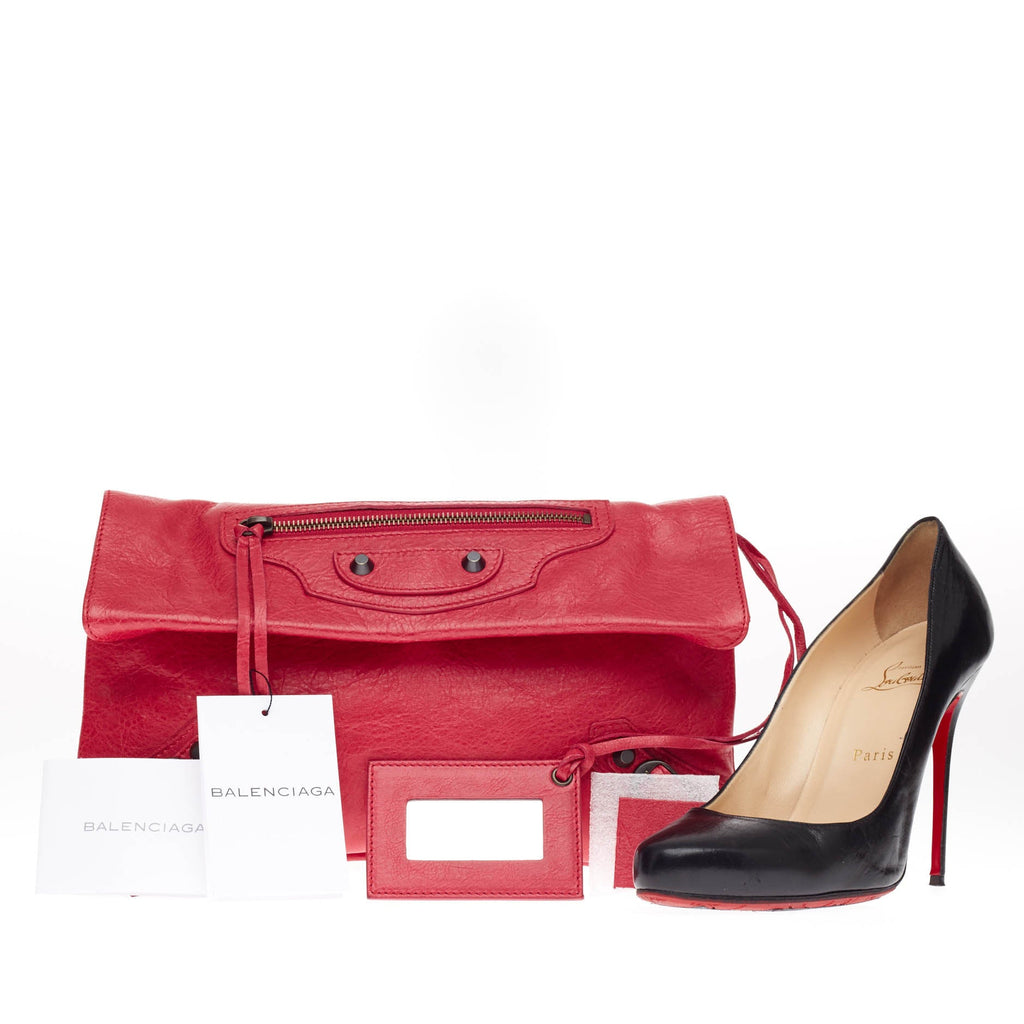 Envelope Clutch Classic Studs Leather