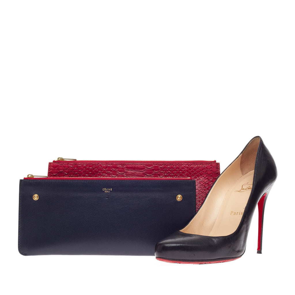 Triple Zip Clutch Python