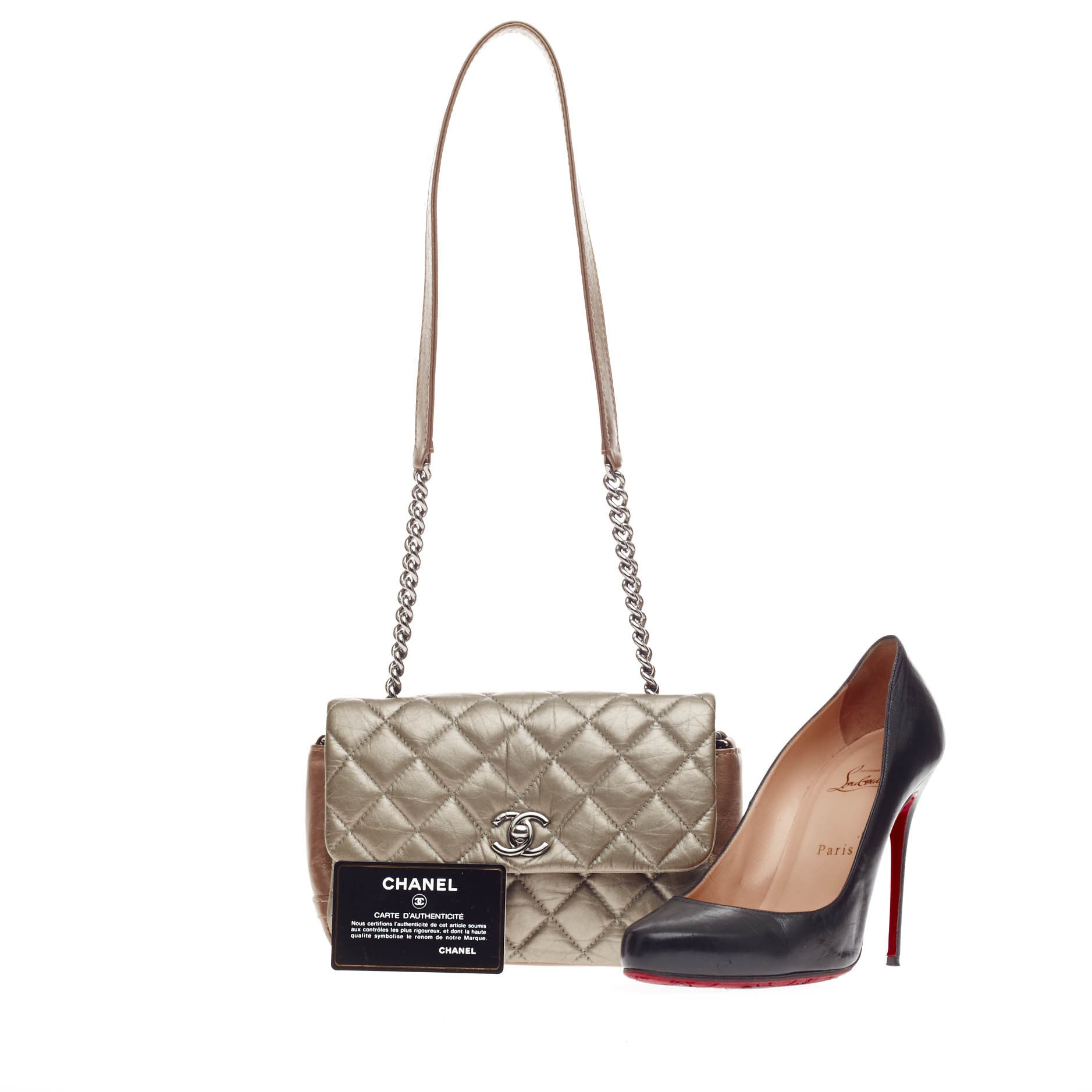 Lady Pearly Flap Bag Quilted Calfskin Mini