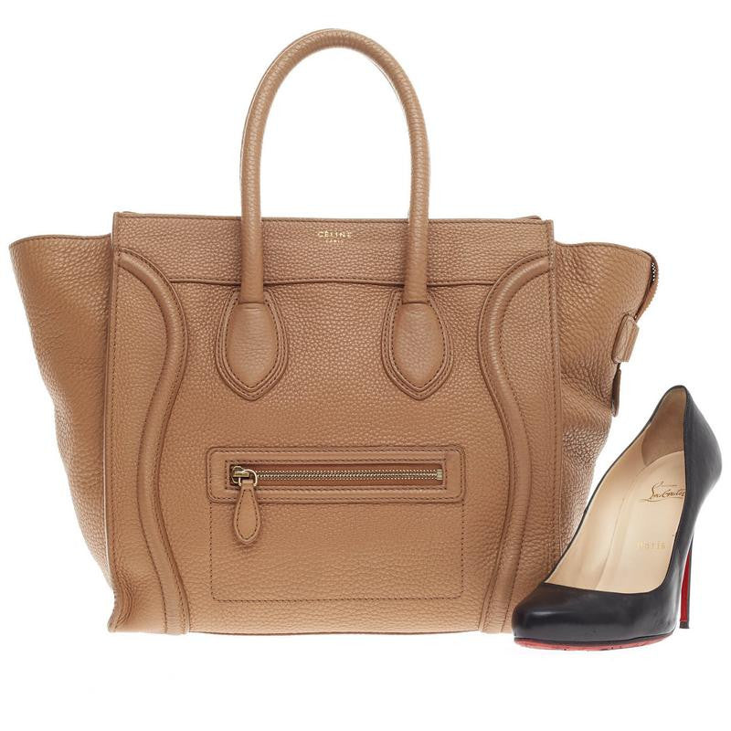 Luggage Handbag Grainy Leather Mini