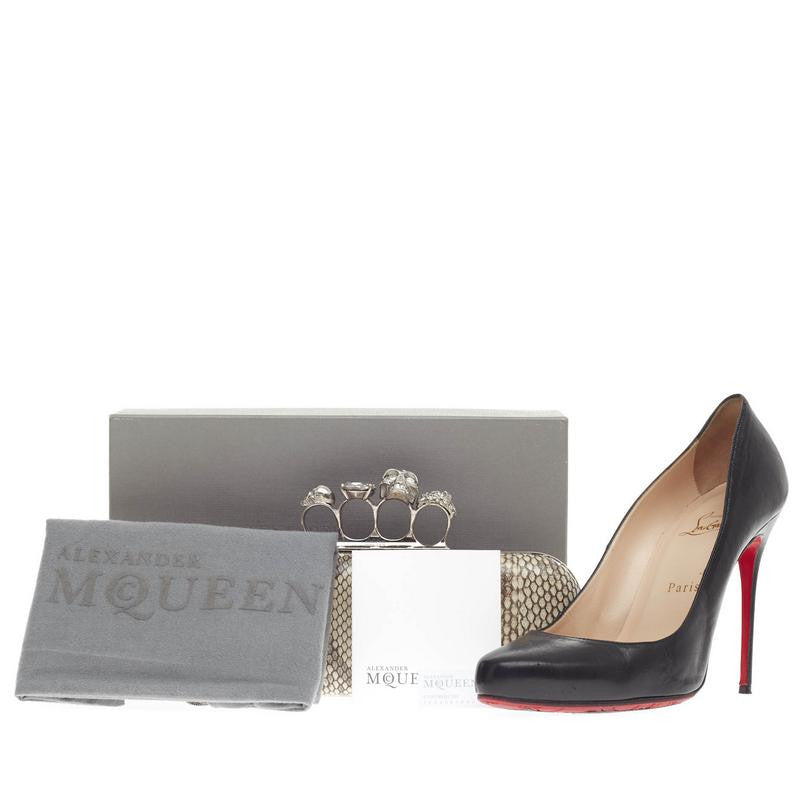 Knuckle Box Clutch Snakeskin Long
