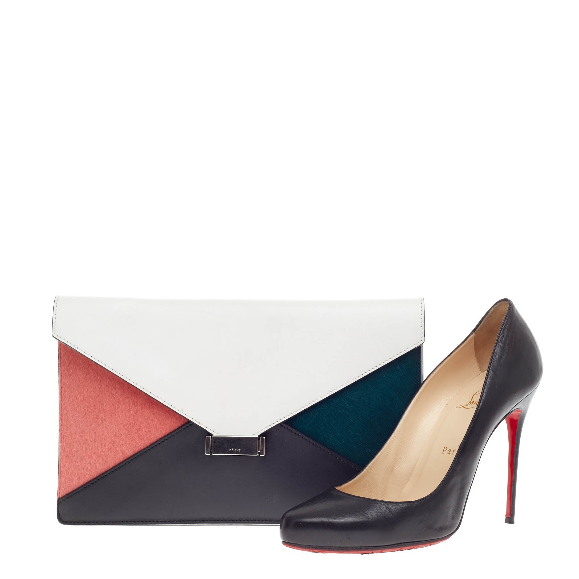 Diamond Clutch Pony Hair and Leather Medium