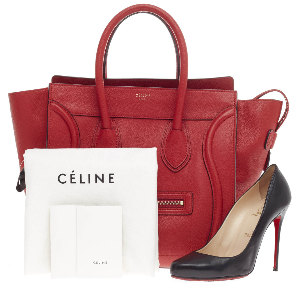 Luggage Handbag Grainy Leather Mini
