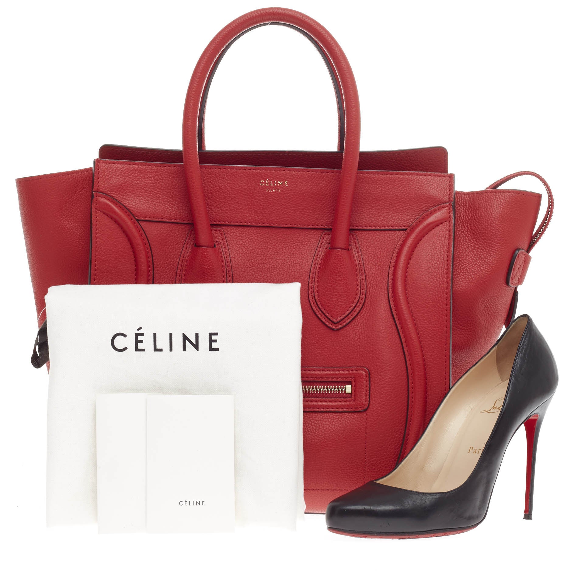 Luggage Handbag Grainy Leather Mini