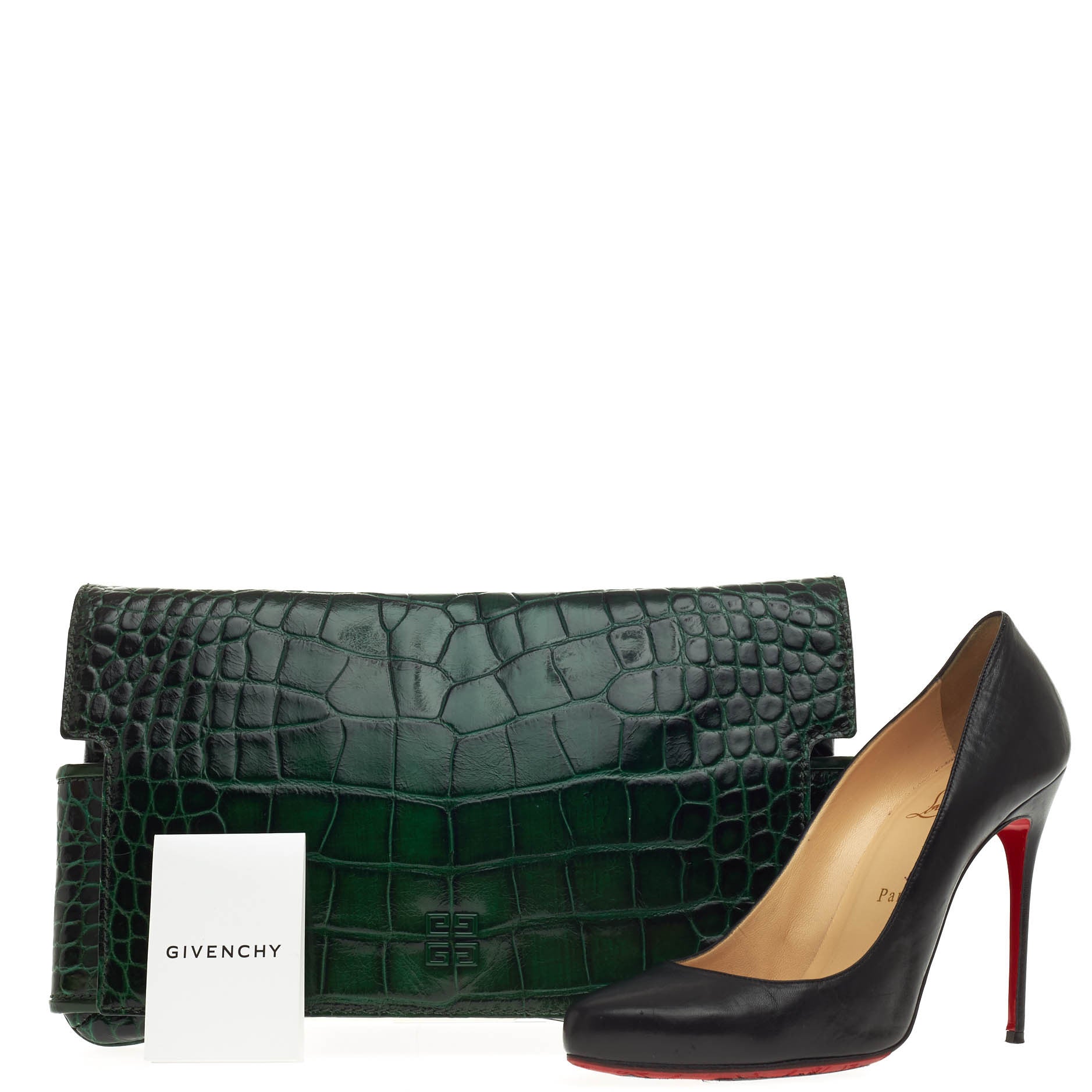 Melancholia Clutch Embossed Crocodile