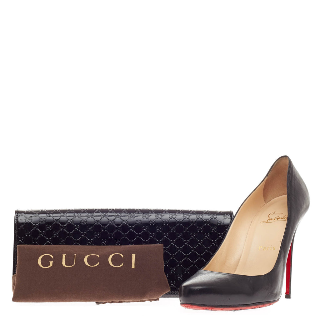 Broadway Clutch Patent Microguccissima Leather Medium