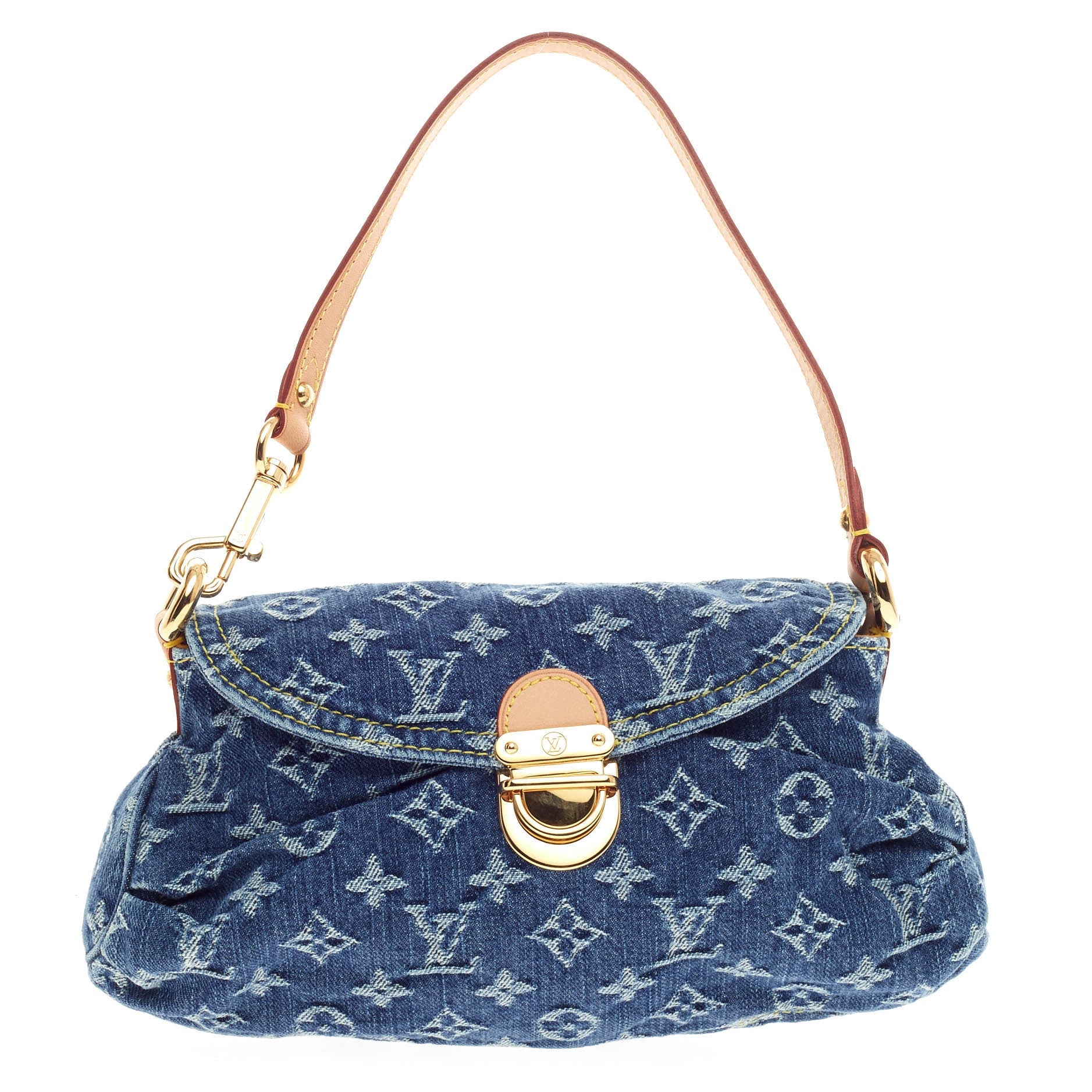 Pleaty Handbag Denim Mini