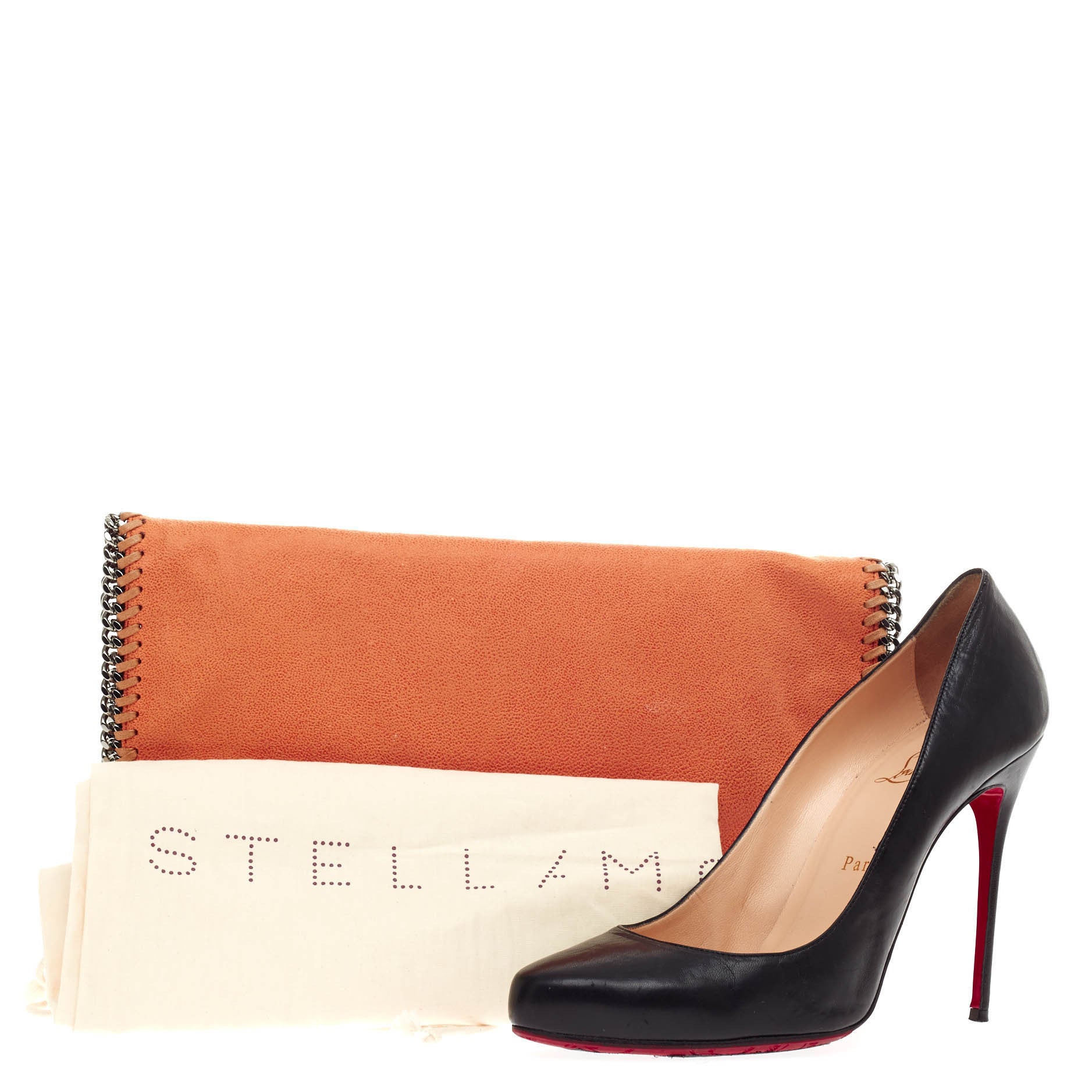 Falabella Fold Over Clutch Shaggy Deer