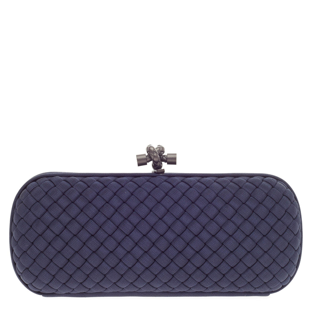 Box Knot Clutch Intrecciato Silk Faille Long