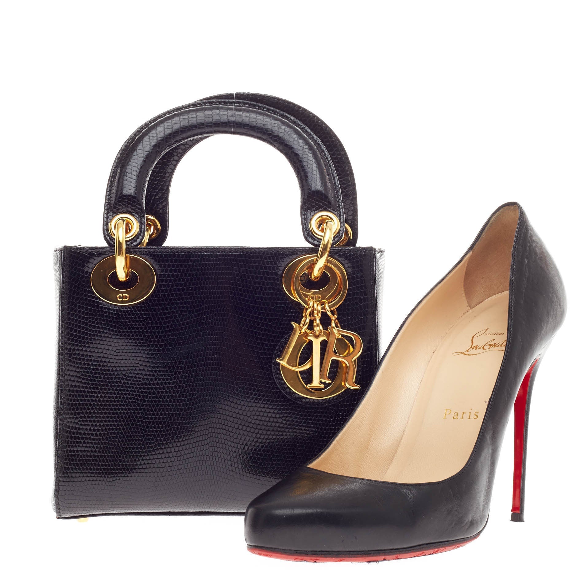 Lady Dior Handbag Lizard Mini
