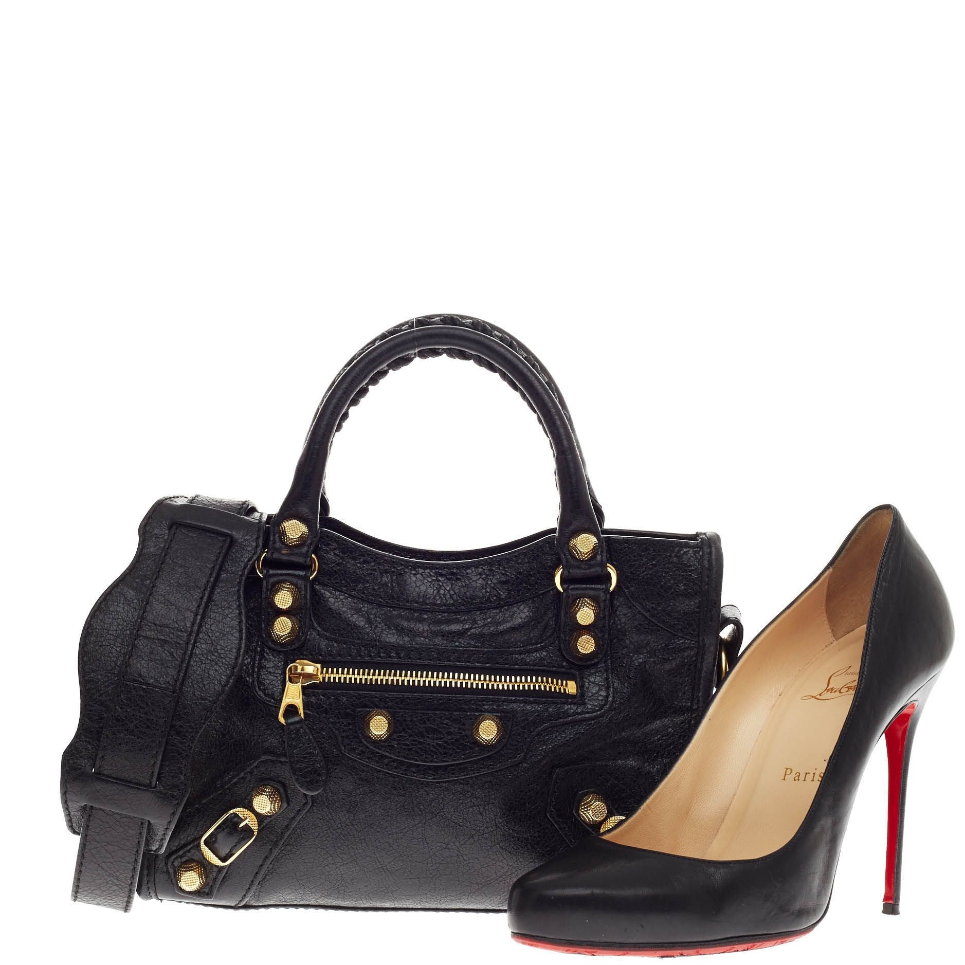 City Giant Studs Handbag Leather Mini
