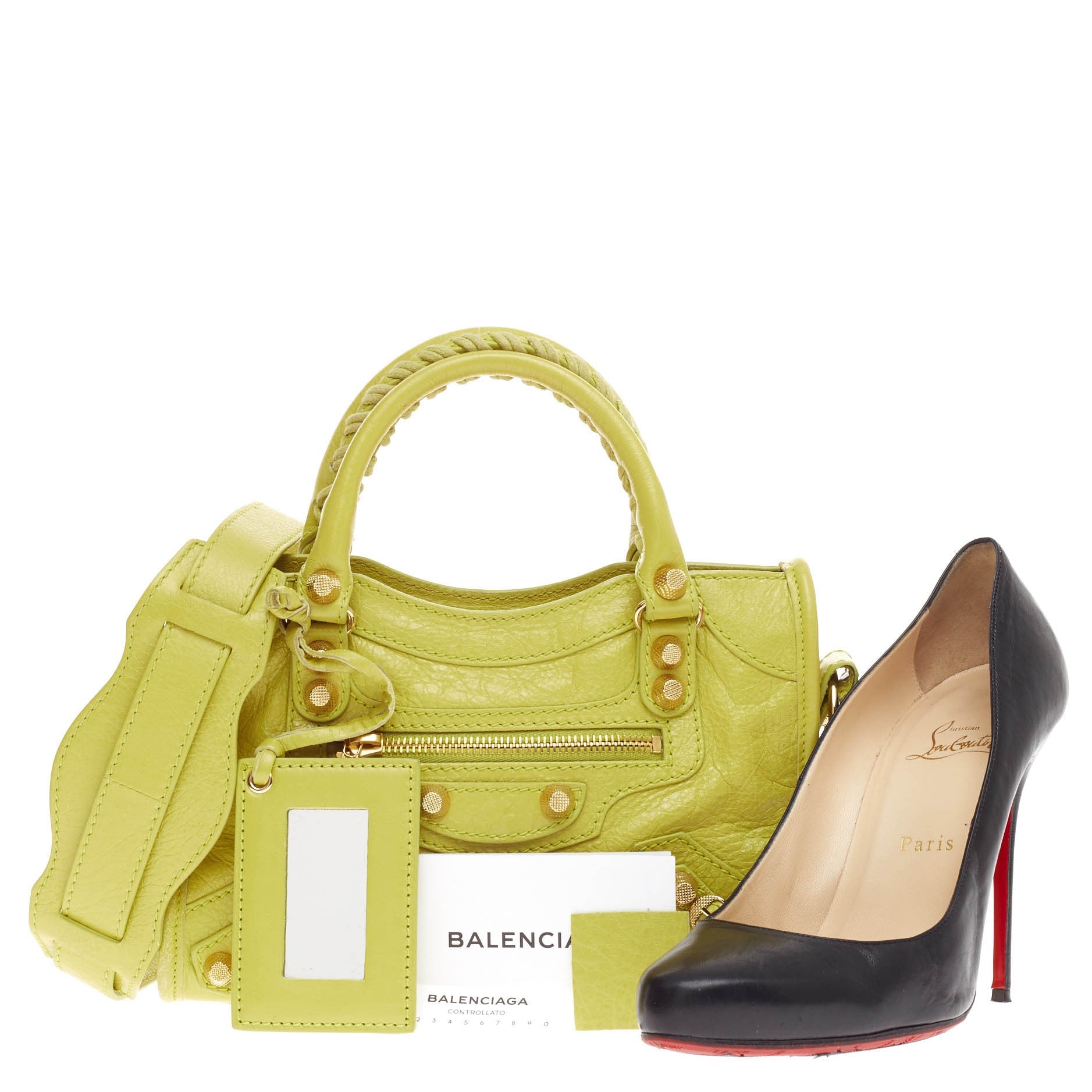 City Giant Studs Handbag Leather Mini