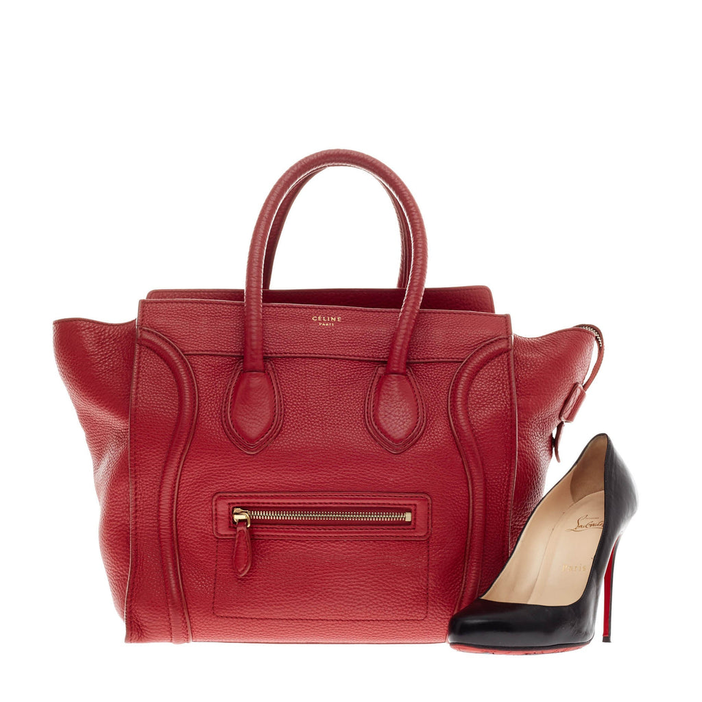 Luggage Handbag Grainy Leather Mini