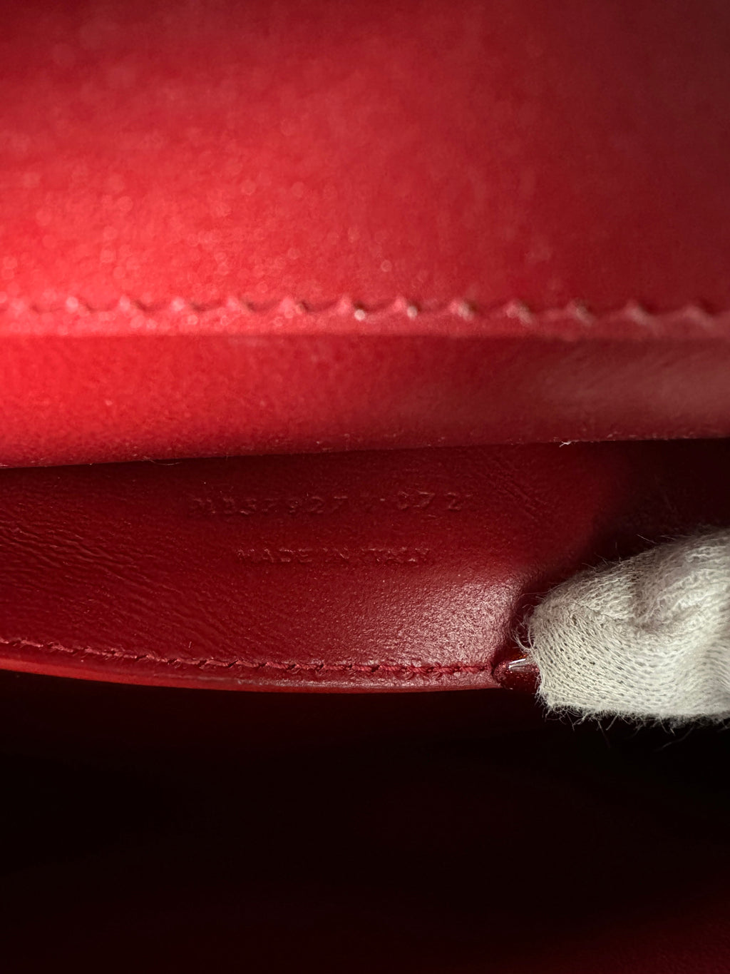 Saint Laurent Red Box Leather Manhattan Bag