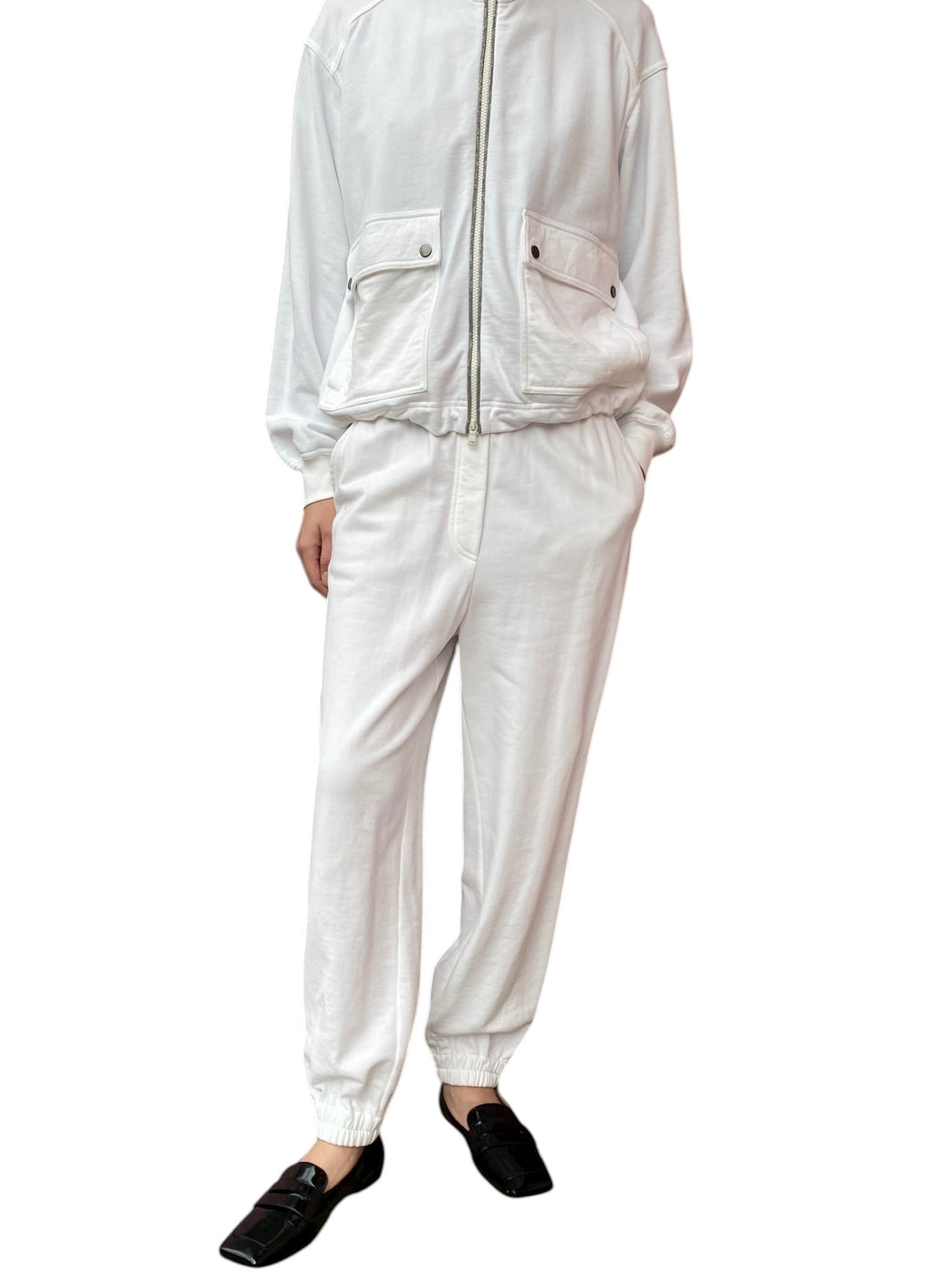 Brunello Cucinelli White Monili Embellished Jogger Pant - M