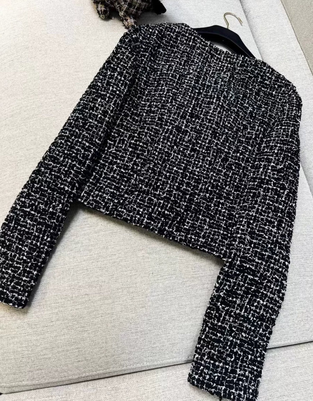 Chanel 24B Black tweed jacket