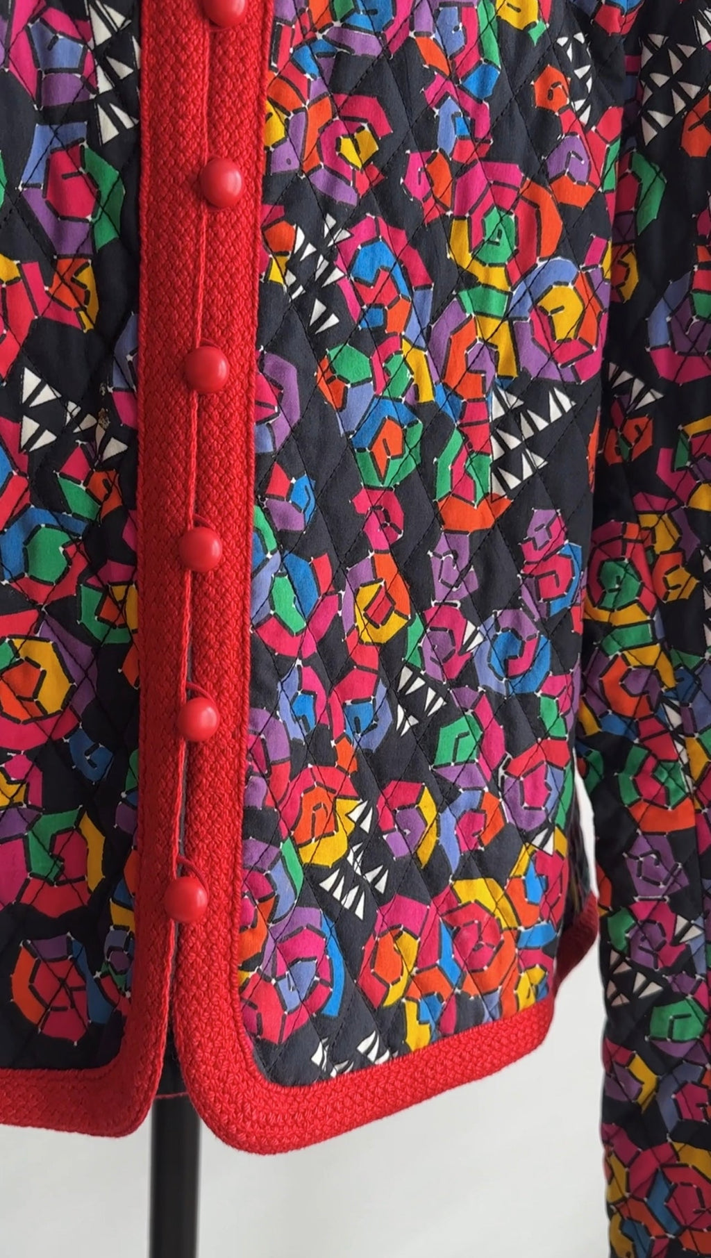 Yves Saint Laurent Rive Gauche Vintage 1980's Multicolour Quilt Jacket